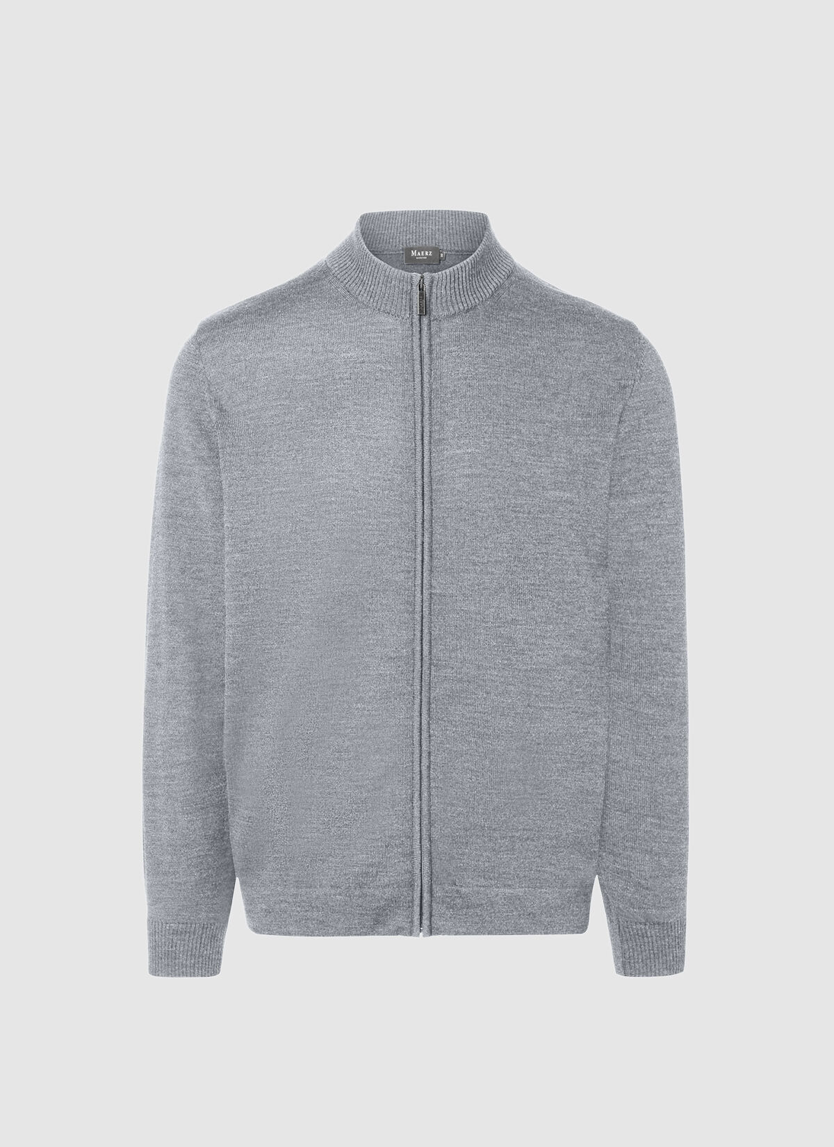MAERZ Regular Fit heren vest met rits wol, grijs