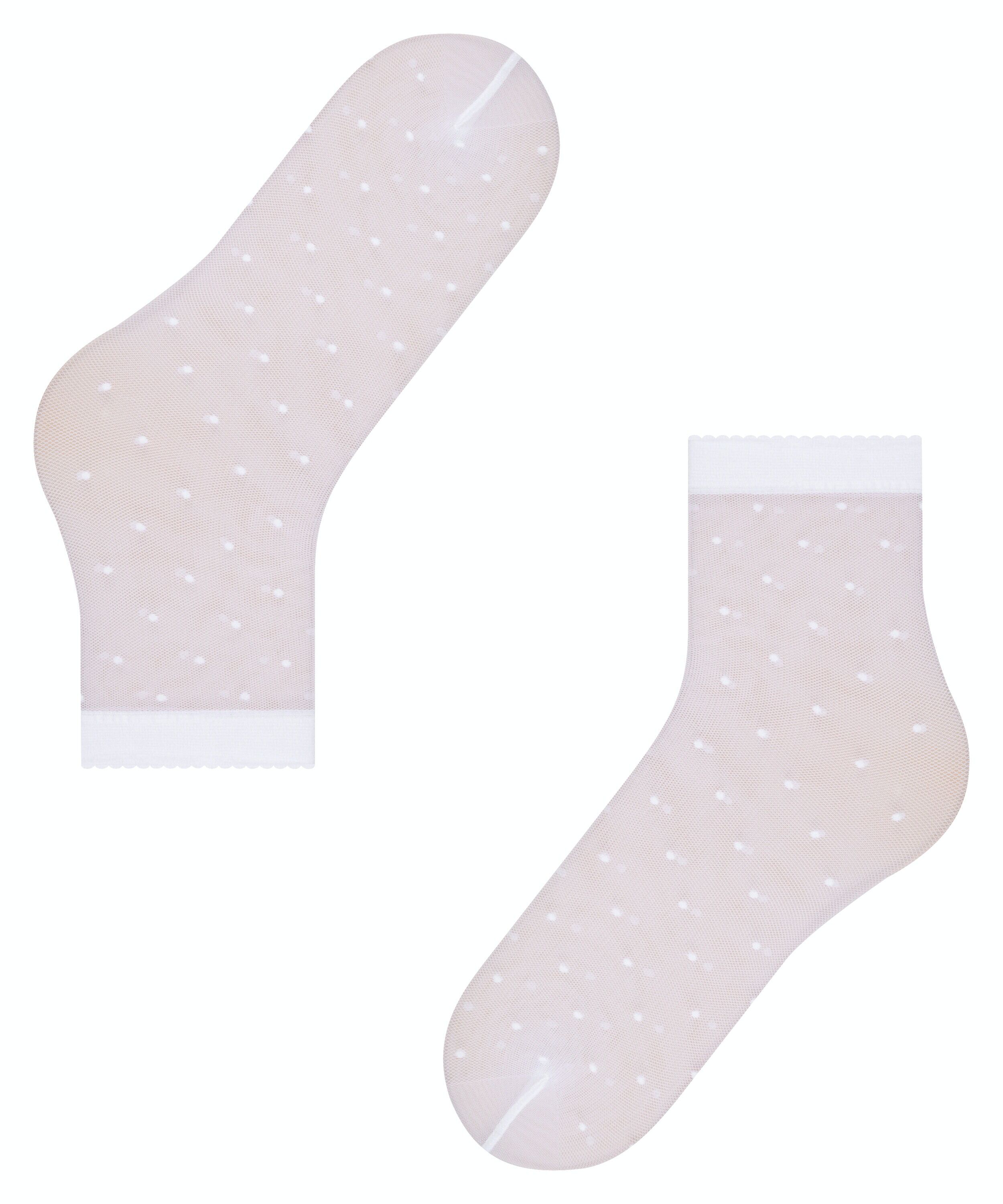 FALKE Dot 15 DEN dames sokjes, wit (white)