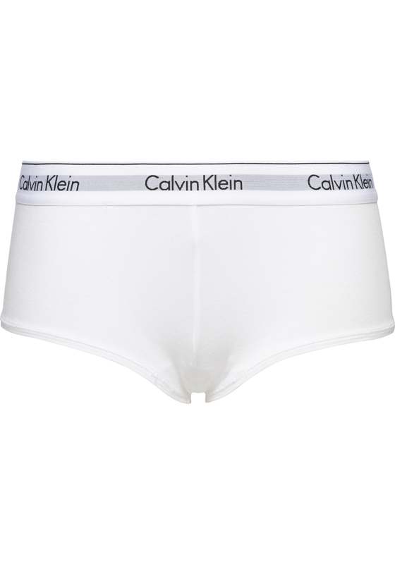 Calvin Klein dames Modern Cotton hipster slip, boyshort, wit Calvin Klein dames Modern Cotton hipster slip, boyshort, wit