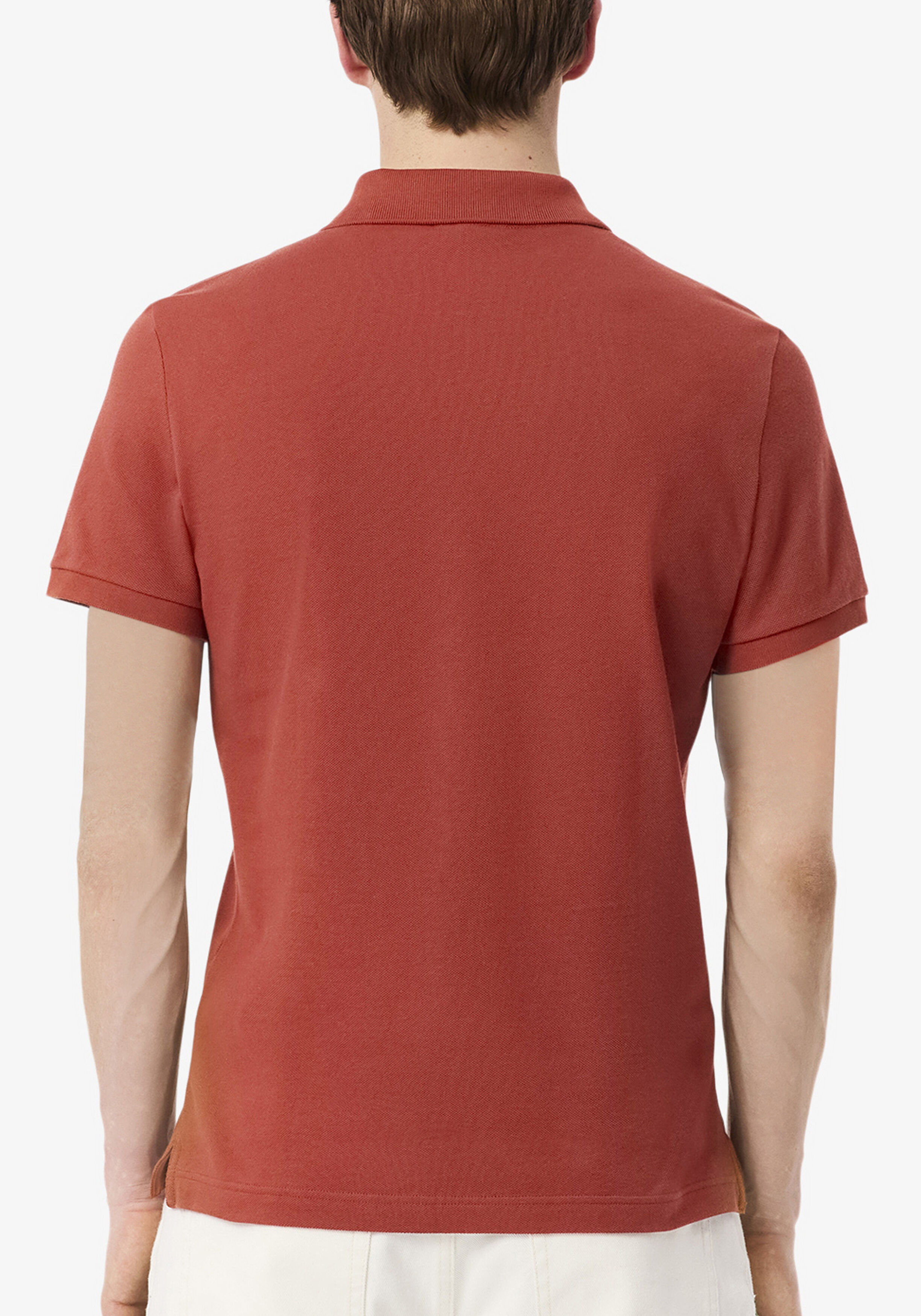 Lacoste Slim Fit polo, roodbruin