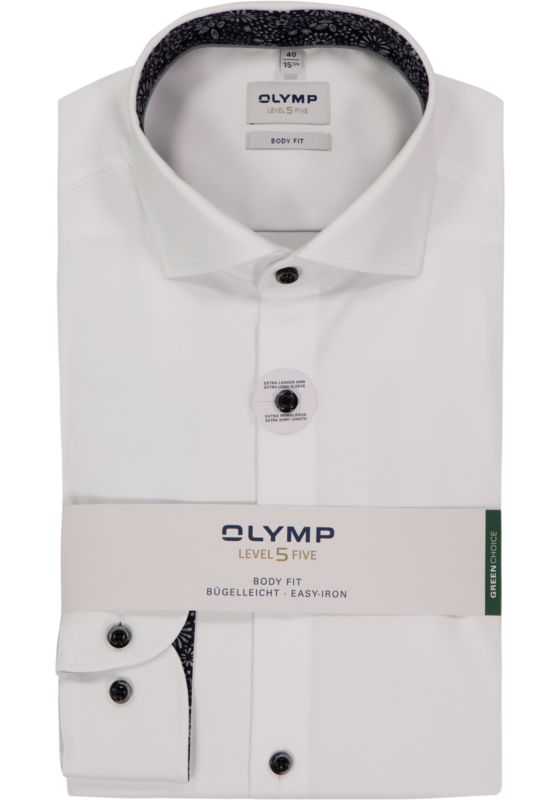 OLYMP Level 5 body fit overhemd, mouwlengte 7, satijnbinding, zilvergrijs OLYMP Level 5 body fit overhemd, mouwlengte 7, satijnbinding, zilvergrijs