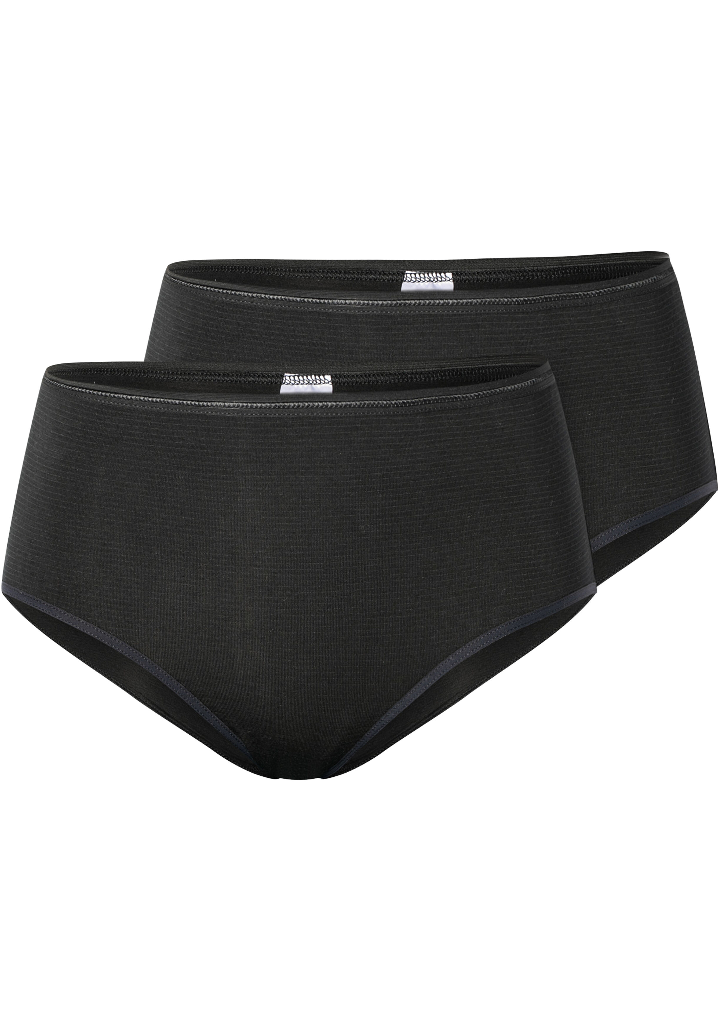 SCHIESSER Modal Essentials slip (2-pack), dames midi slips zwart