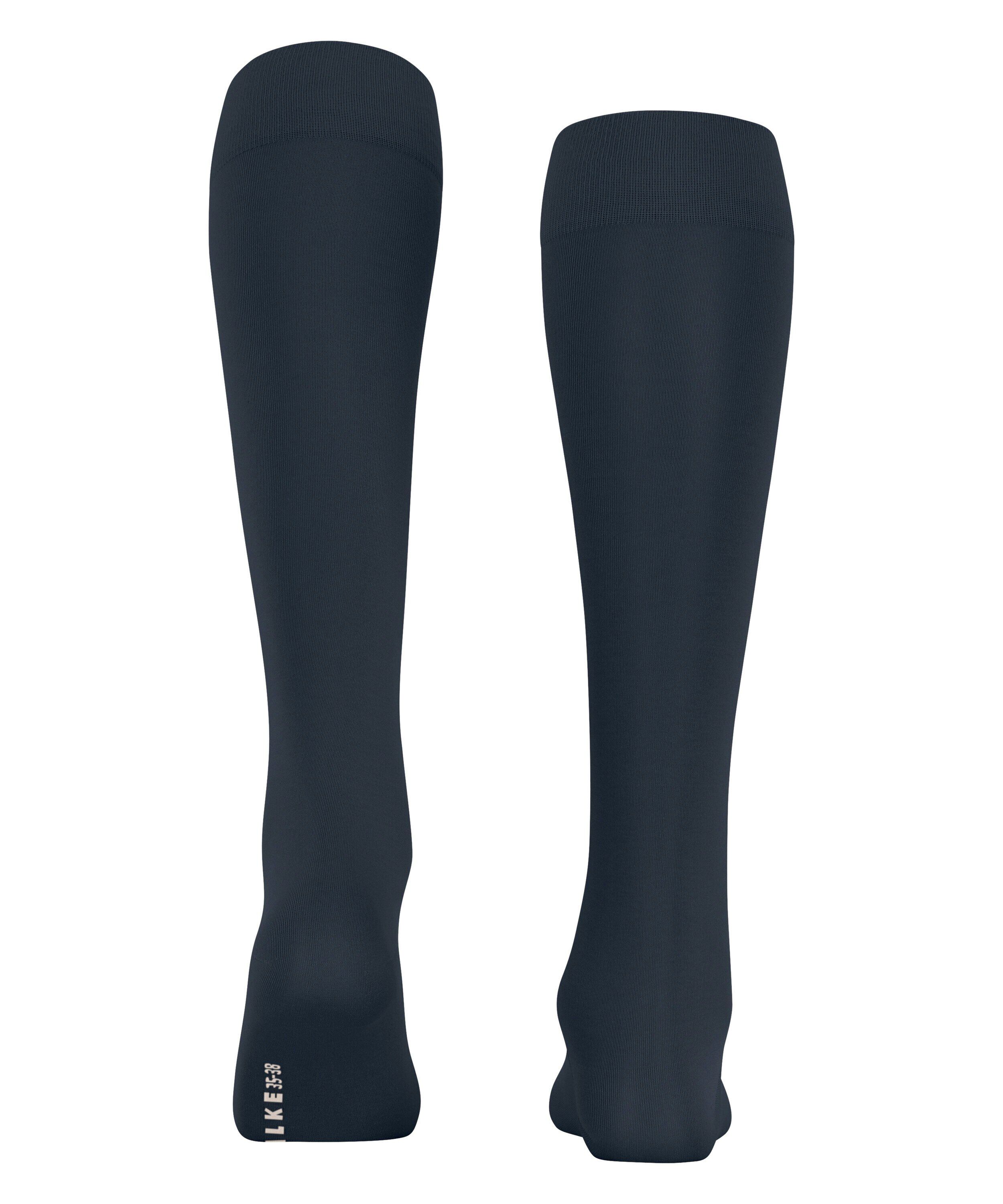 FALKE Cotton Touch dames kniekousen, blauw (space blue)