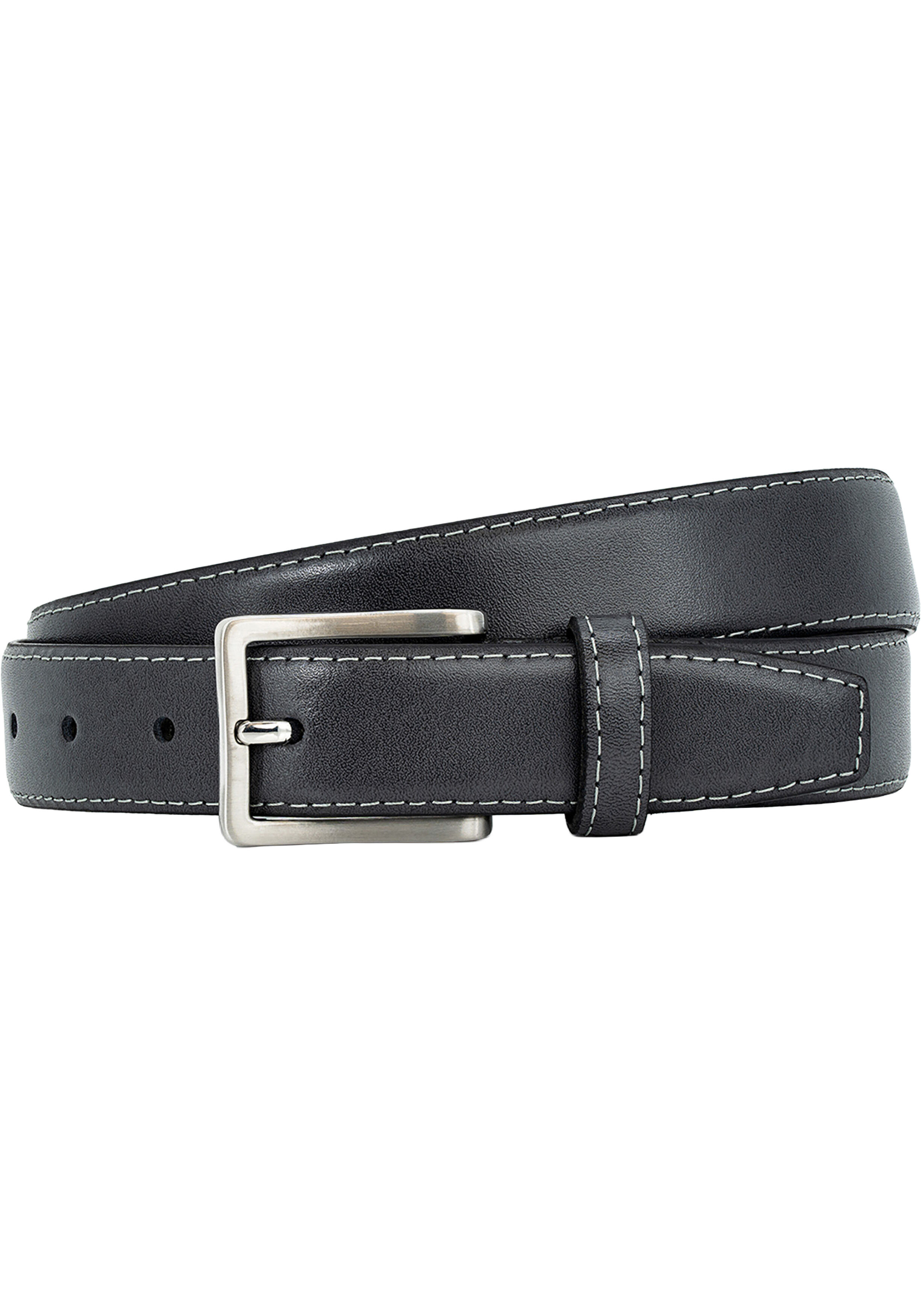 LINDENMANN leren heren riem, grijs