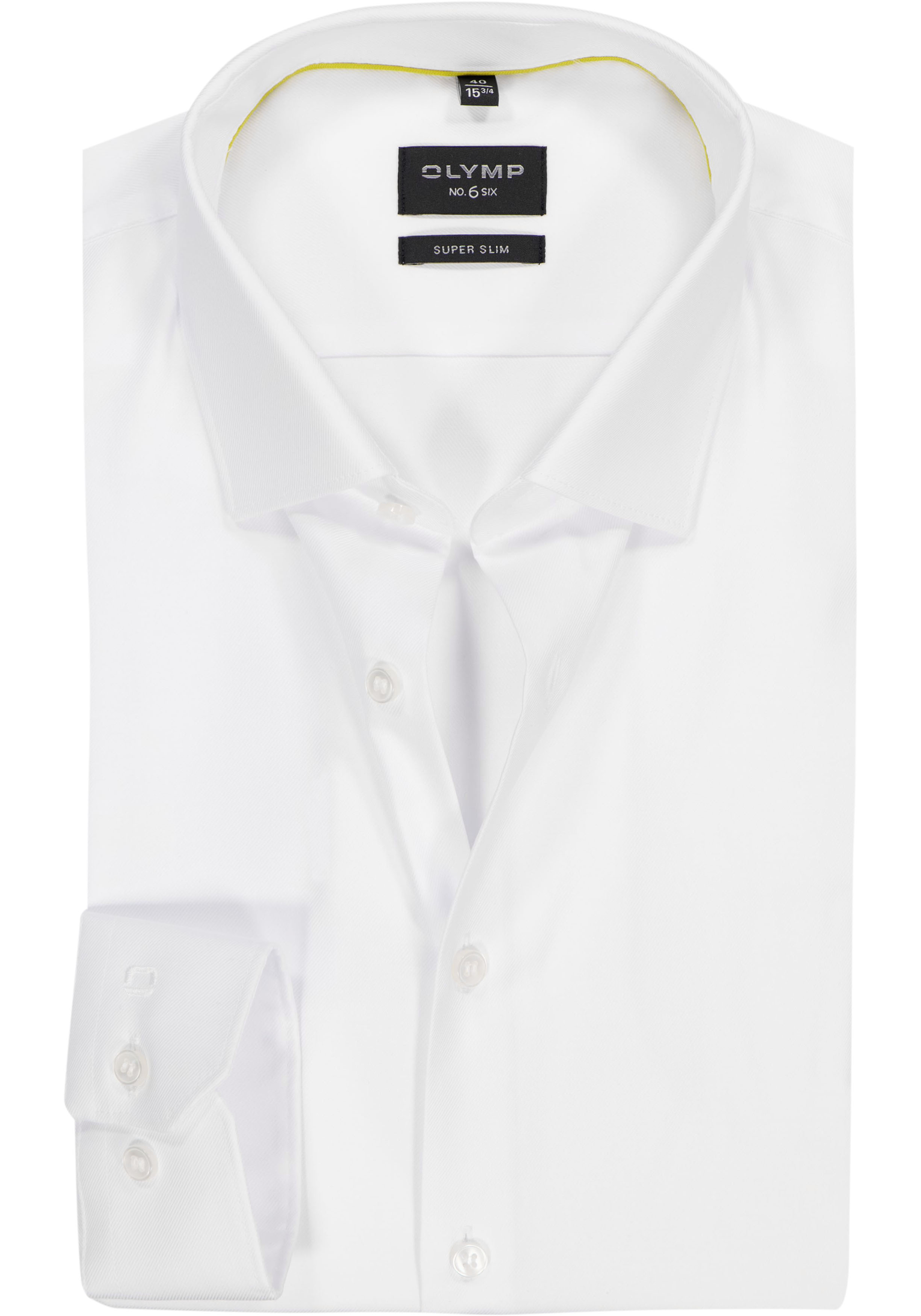 OLYMP No. Six super slim fit overhemd, wit twill