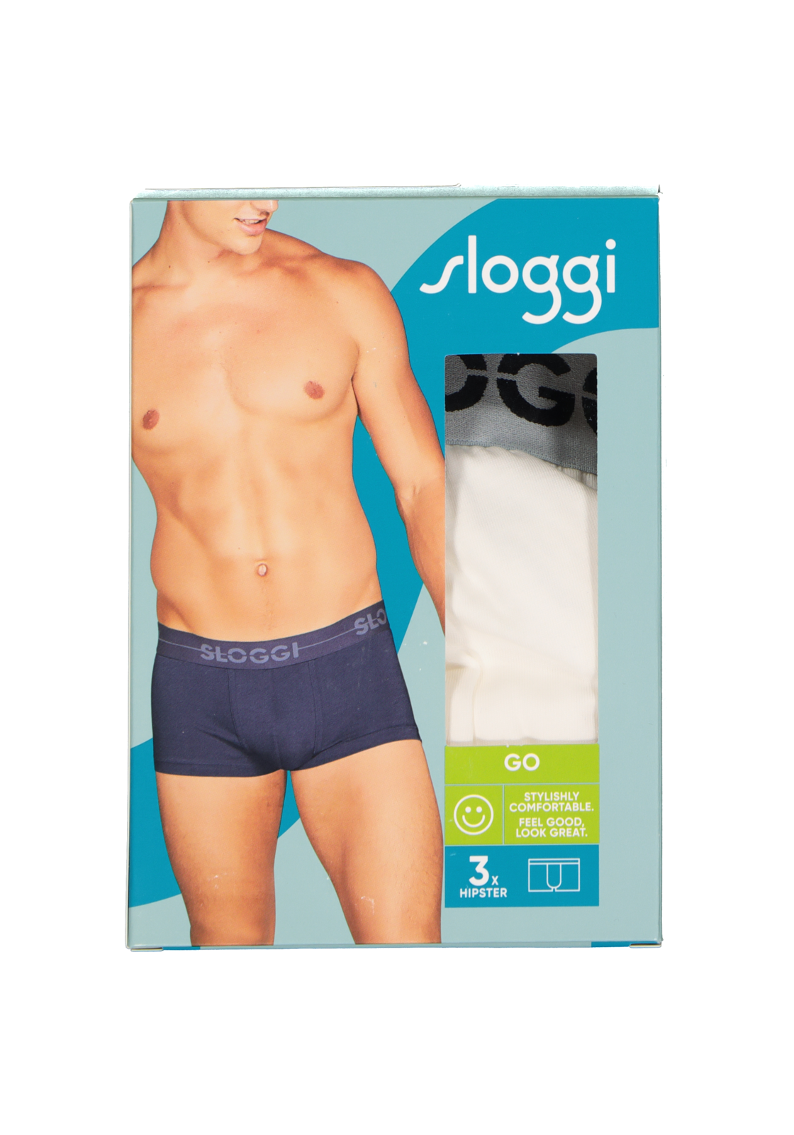 3-7613109998340_sloggi_boxer_3p_HR Sloggi Men GO Hipster, heren boxers (3-pack), wit