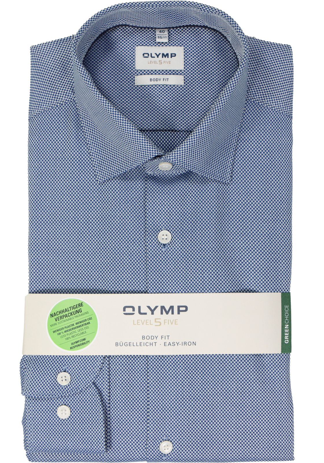 OLYMP Level 5 body fit overhemd, structuur, royal blauw OLYMP Level 5 body fit overhemd, structuur, royal blauw
