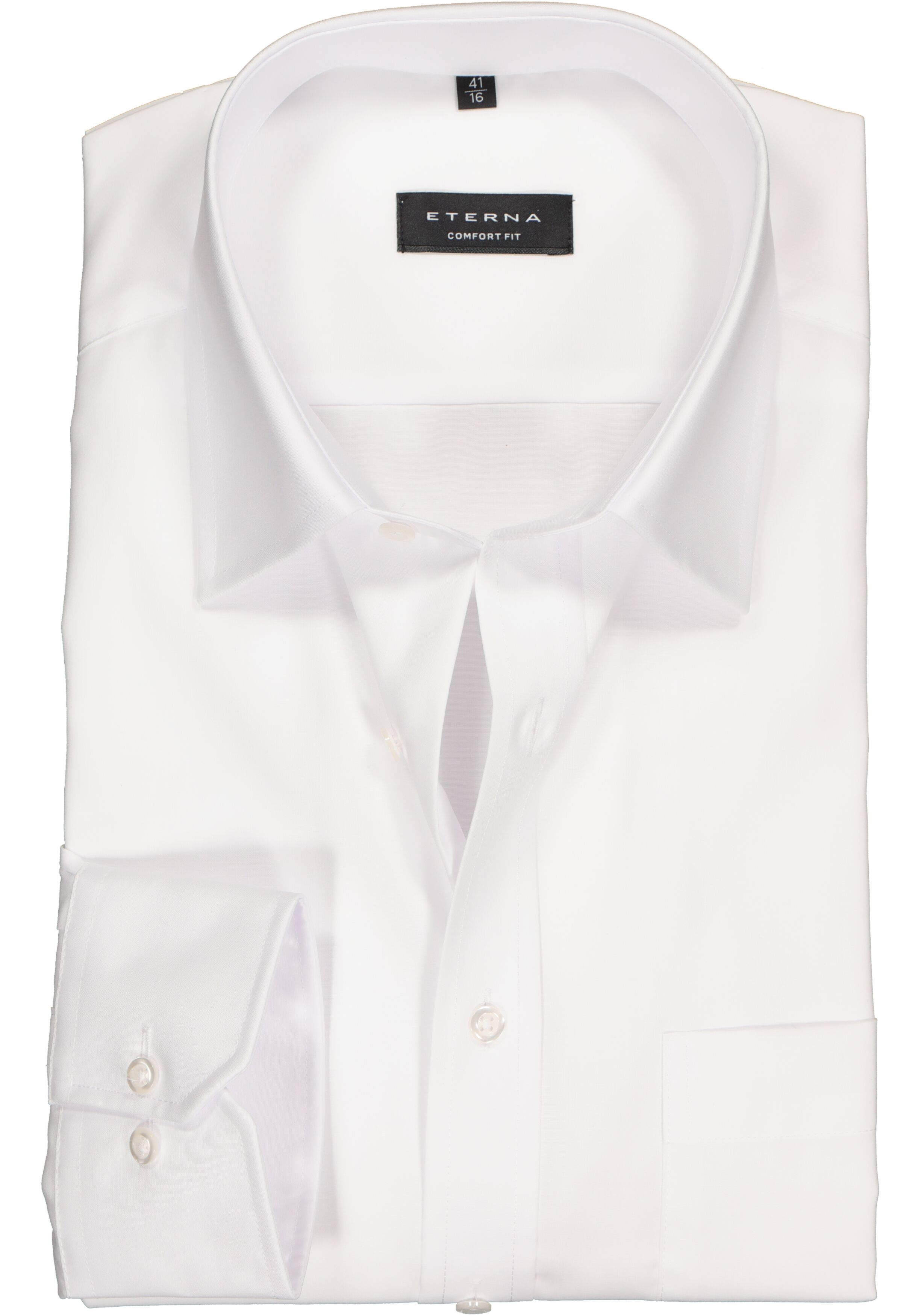 ETERNA comfort fit overhemd, poplin heren overhemd, wit