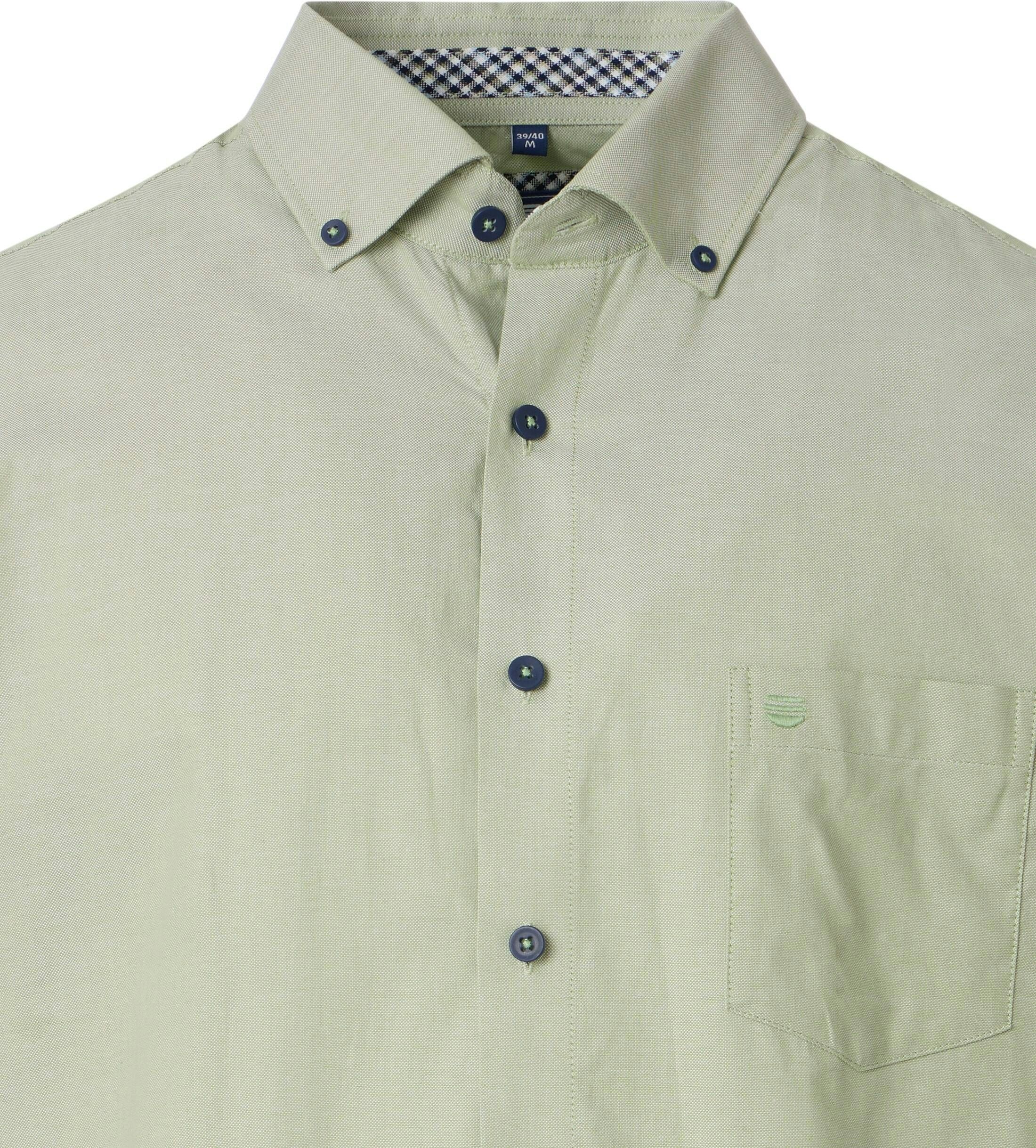 Redmond comfort fit overhemd, korte mouw, Oxford, groen 