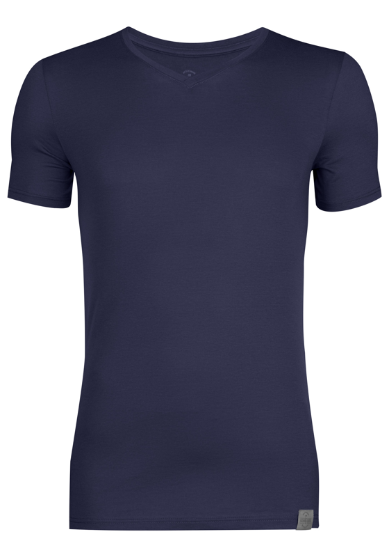 RJ Bodywear The Good Life T-shirts (2-pack), slim fit heren T-shirts V-hals, donkerblauw  RJ Bodywear The Good Life T-shirts (2-pack), slim fit heren T-shirts V-hals, donkerblauw