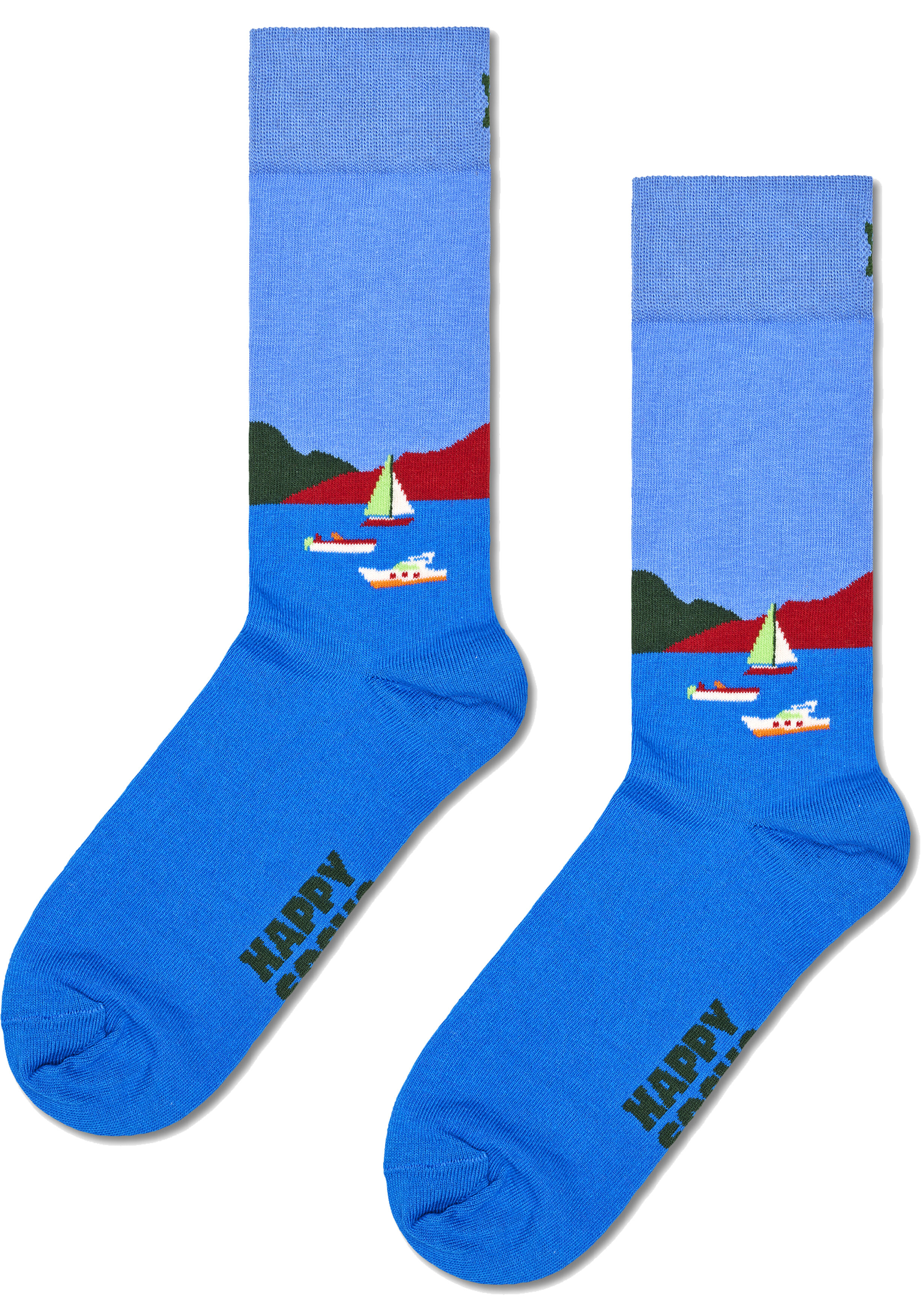Happy Socks Boats Sock, unisex sokken, blauw