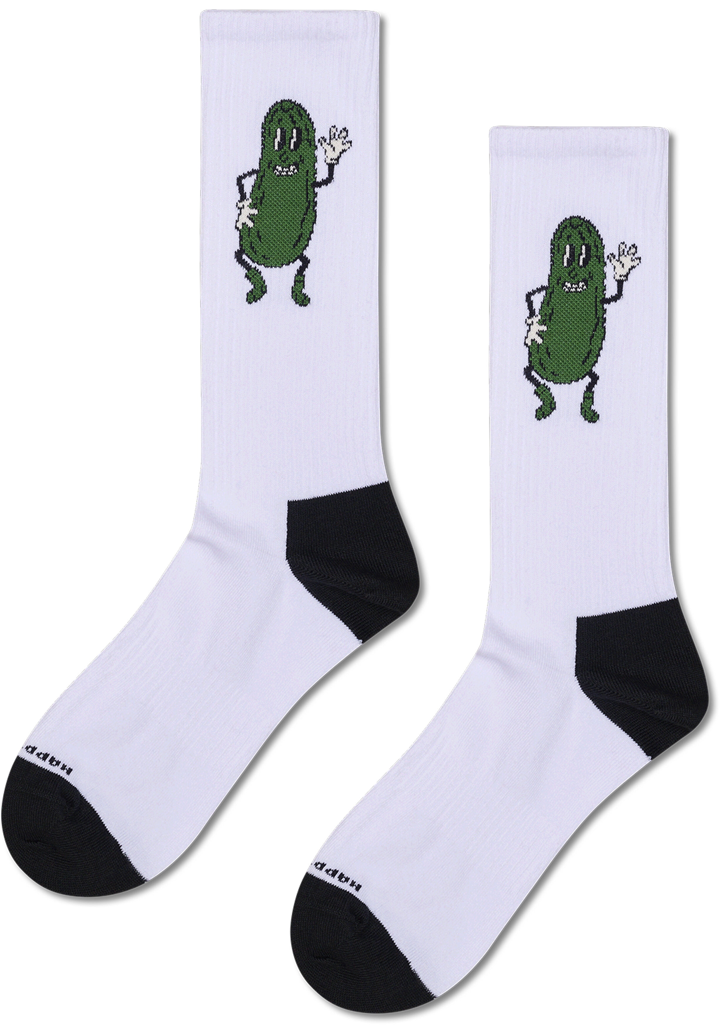 Happy Socks Pickle Sneaker Sock, unisex sokken, wit