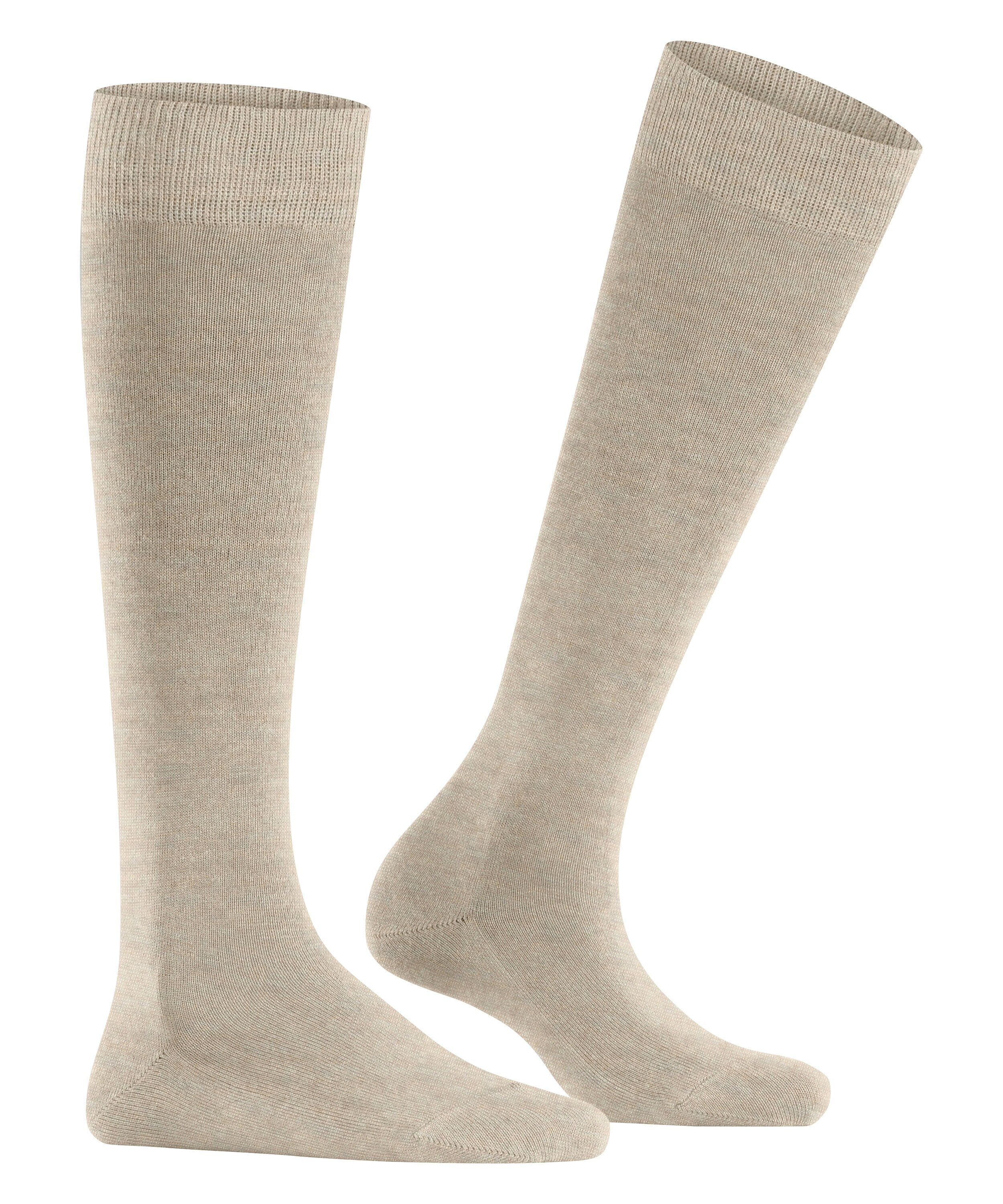 FALKE Family dames kniekousen, beige (linen melange)