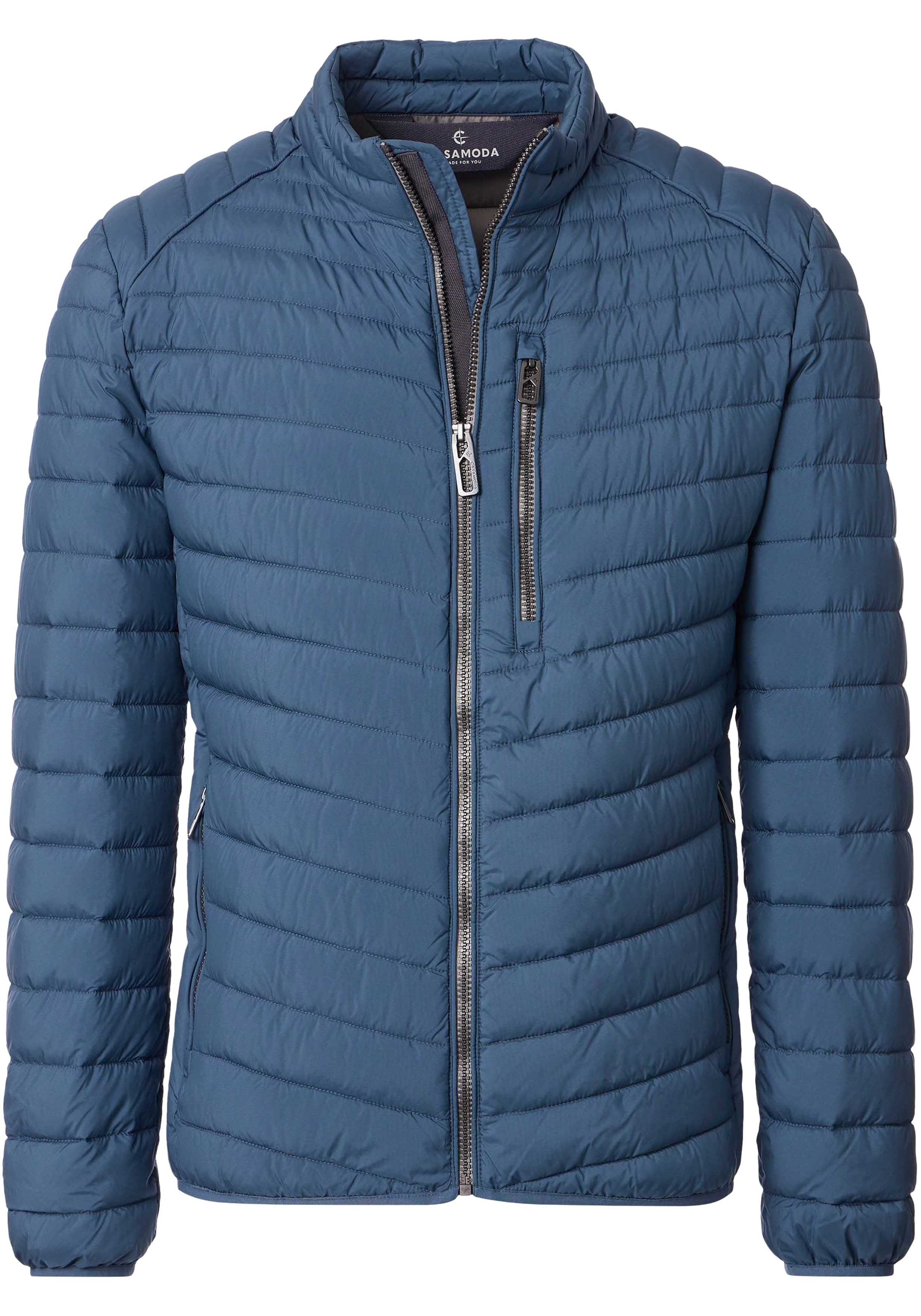 CASA MODA comfort fit tussenjas, donkerblauw, wit