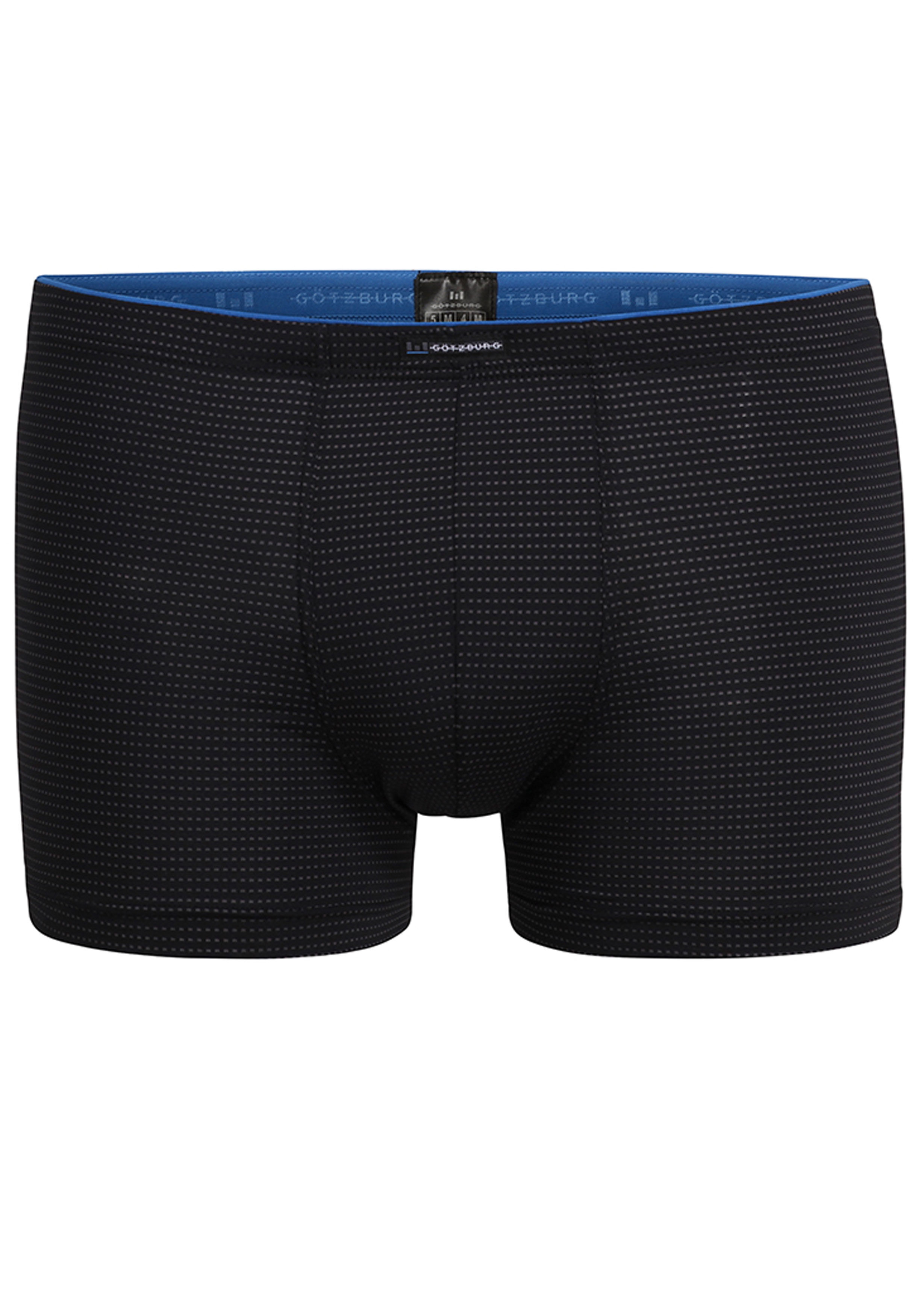 Gotzburg heren boxer normale lengte (1-pack), zwart geruit