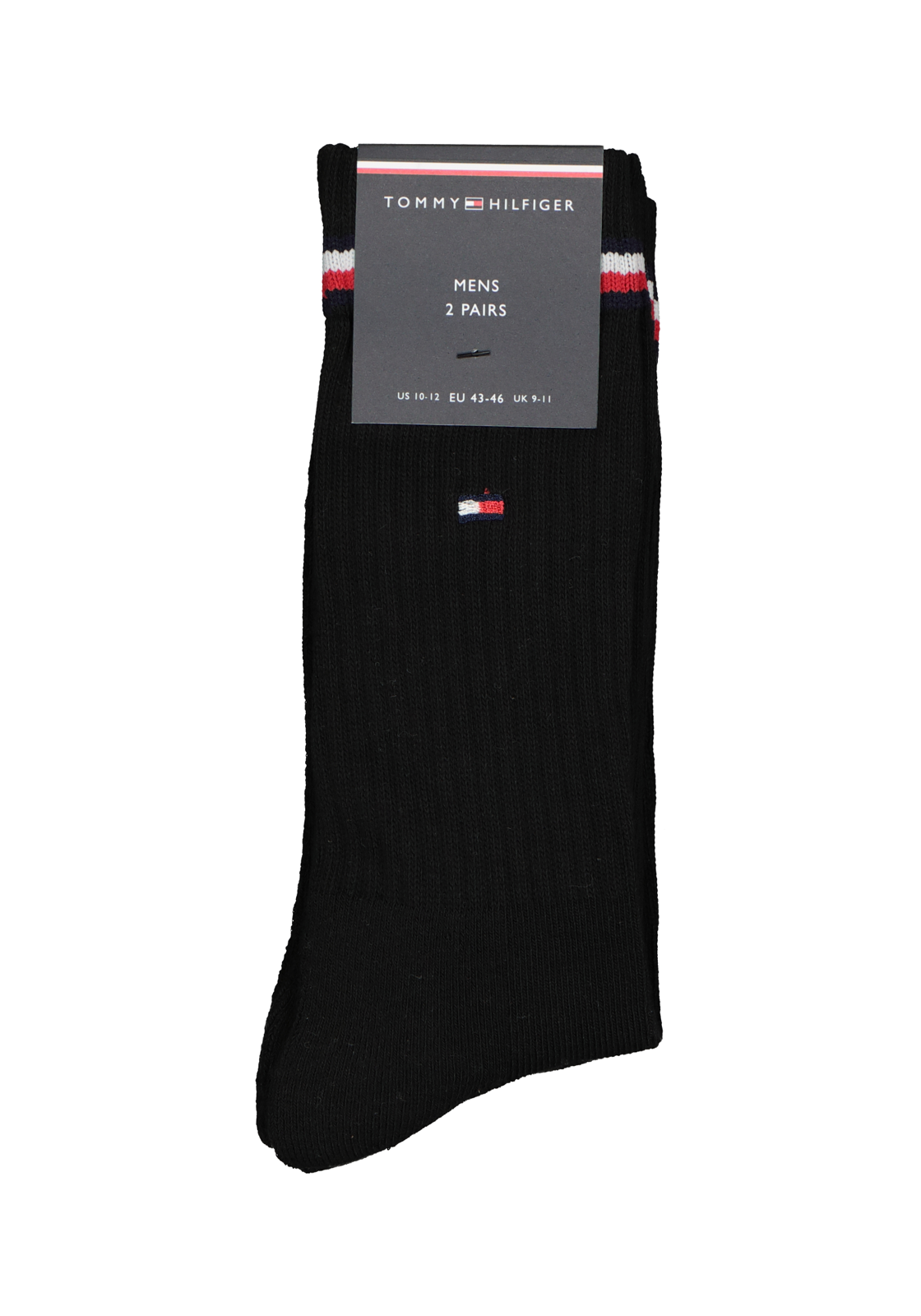 5-8718824976686_sok_HR Tommy Hilfiger Iconic Sport Socks (2-pack), heren sportsokken katoen, zwart