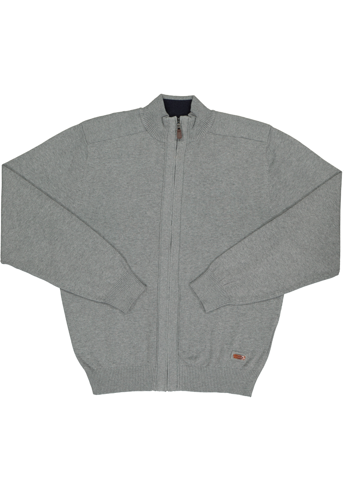 5-4049807430432_redmond_trui_HR Redmond heren vest katoen, met rits, grijs