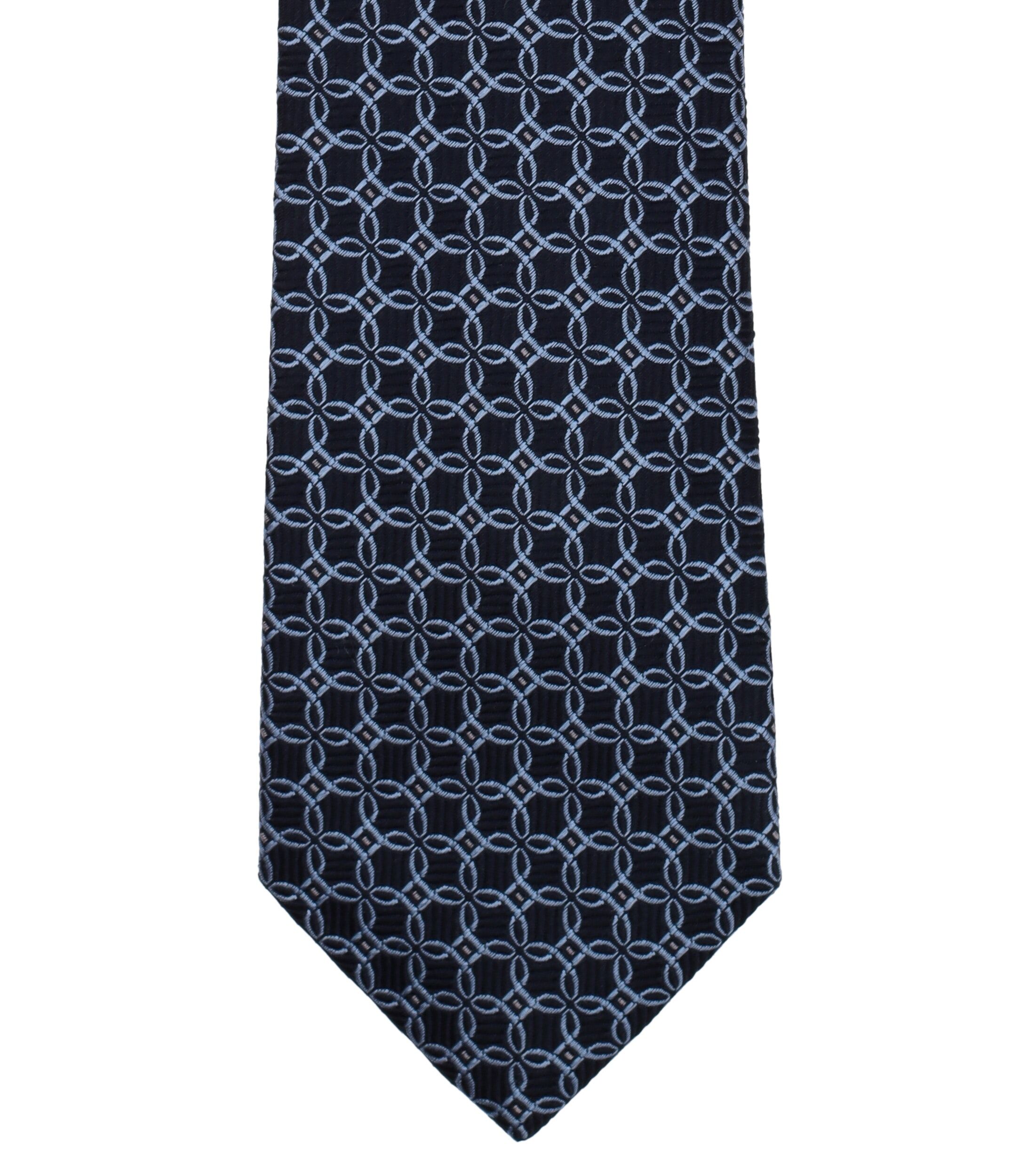 VENTI stropdas, donkerblauw, lichtblauw dessin