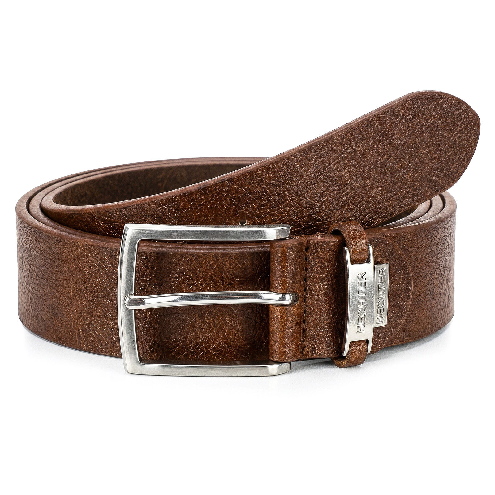 HECHTER leren heren riem, bruin
