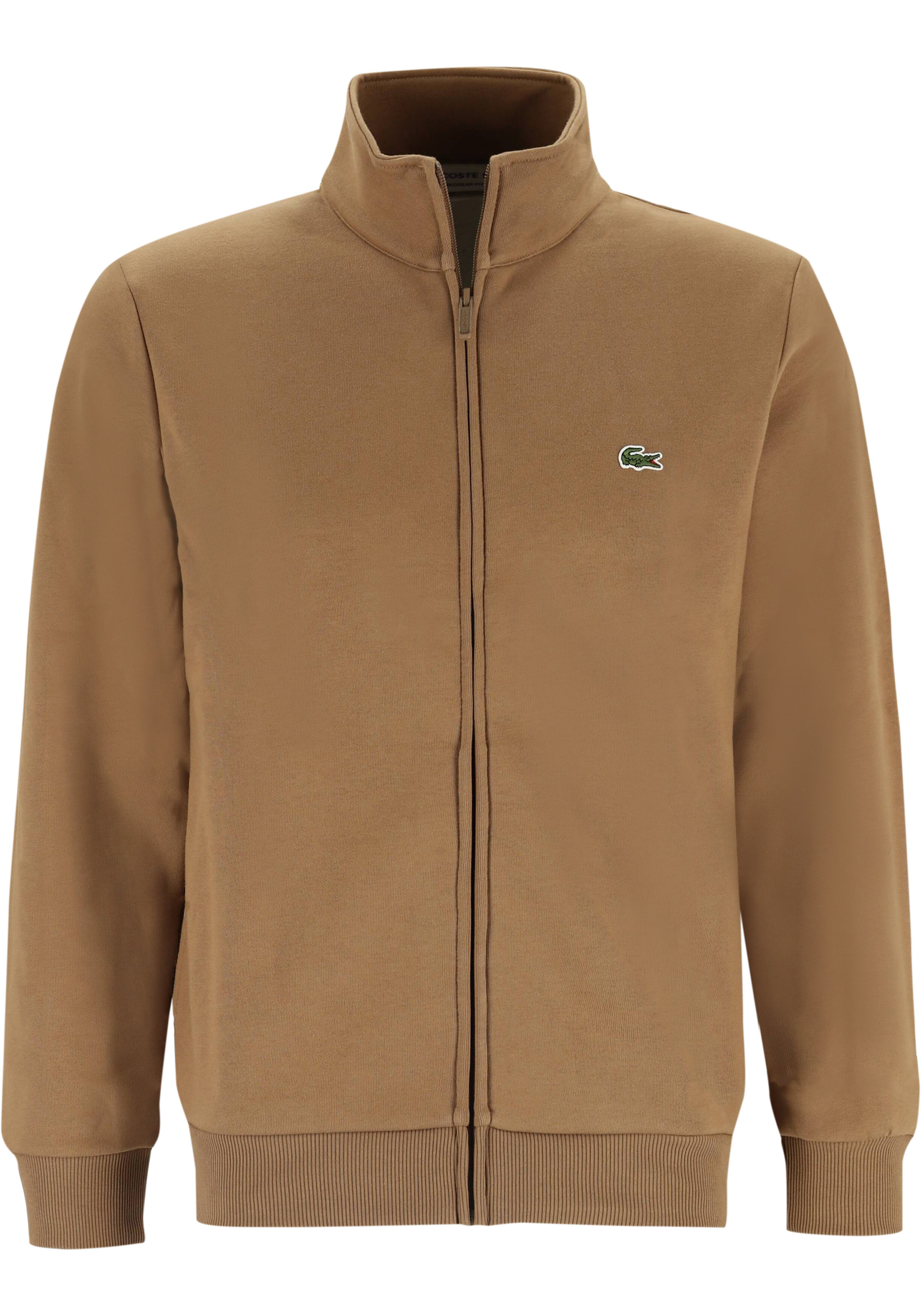Lacoste heren sweatvest, cookie lichtbruin