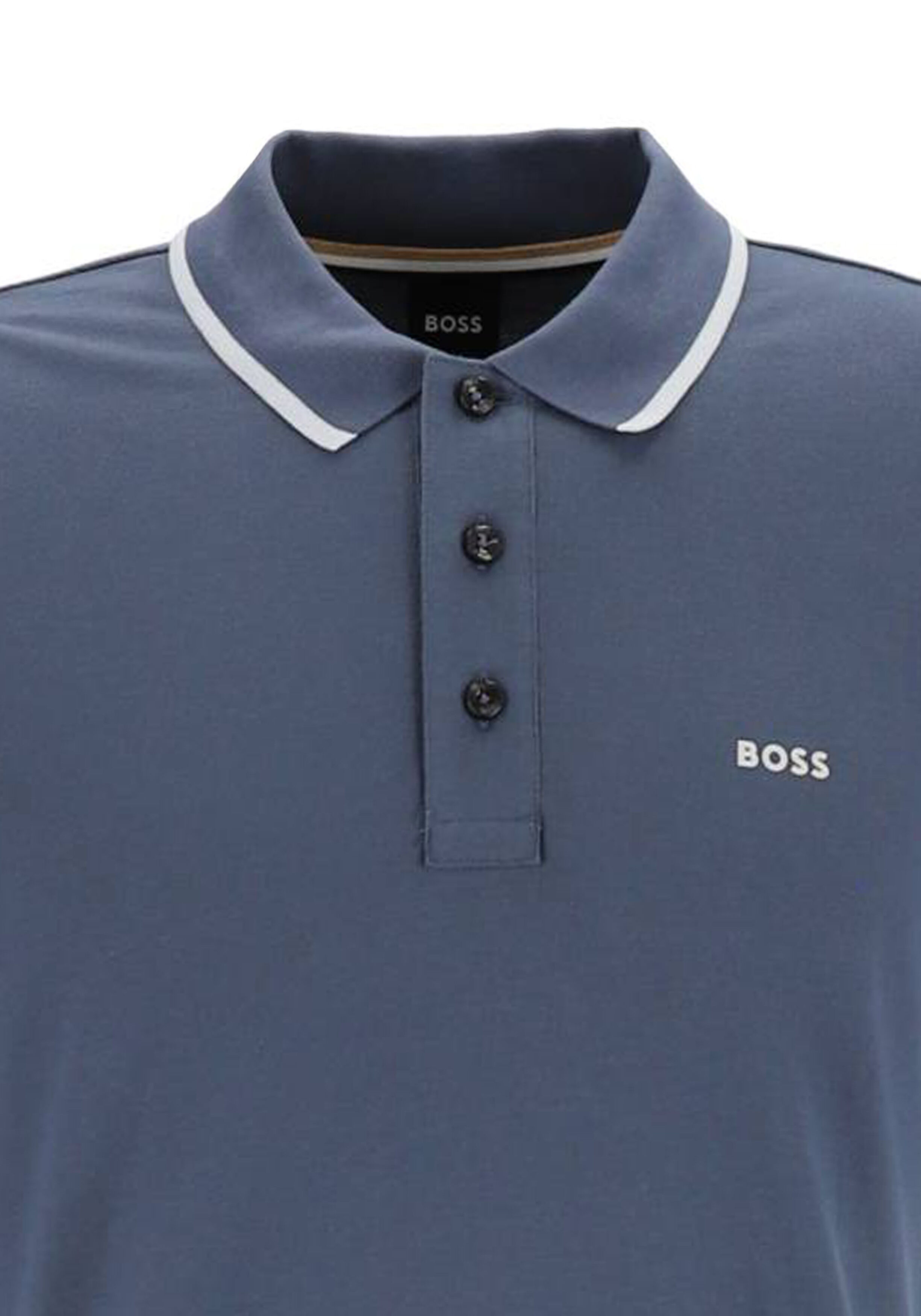 BOSS Parlay regular fit polo, pique, blauw