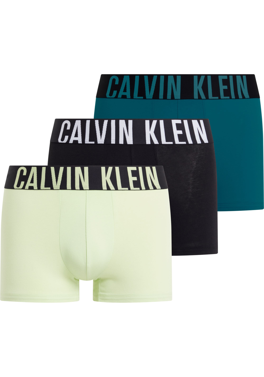 1-8720109797725-calvin_klein-boxers-V24_HR Calvin Klein Trunk (3-pack), heren boxers normale lengte, zwart, zeegroen, limegroen