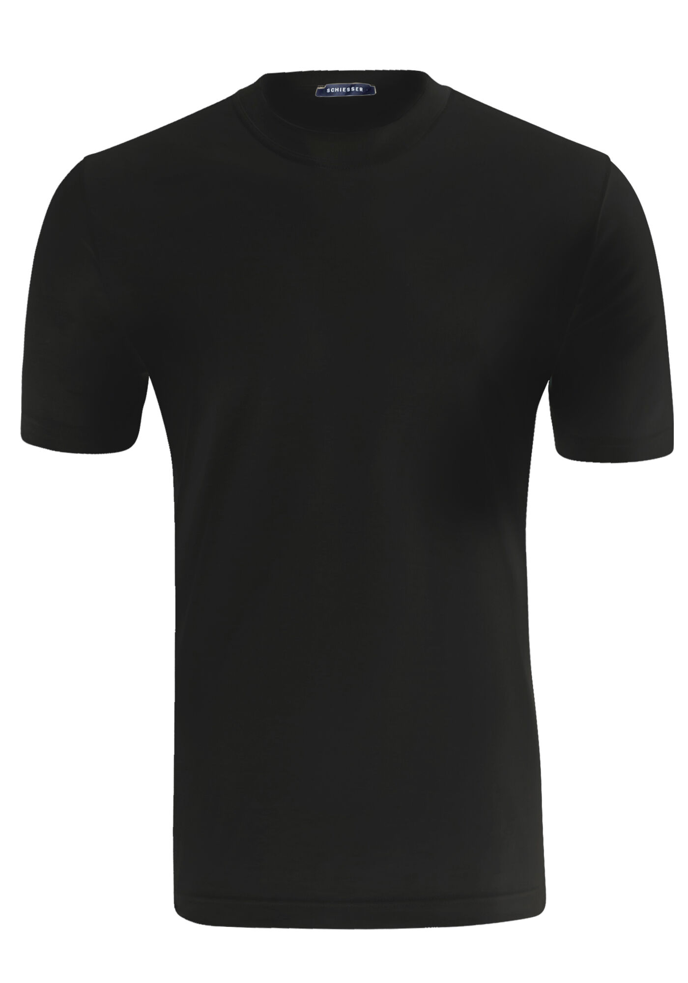 SCHIESSER American T-shirts (2-pack), O-hals, zwart