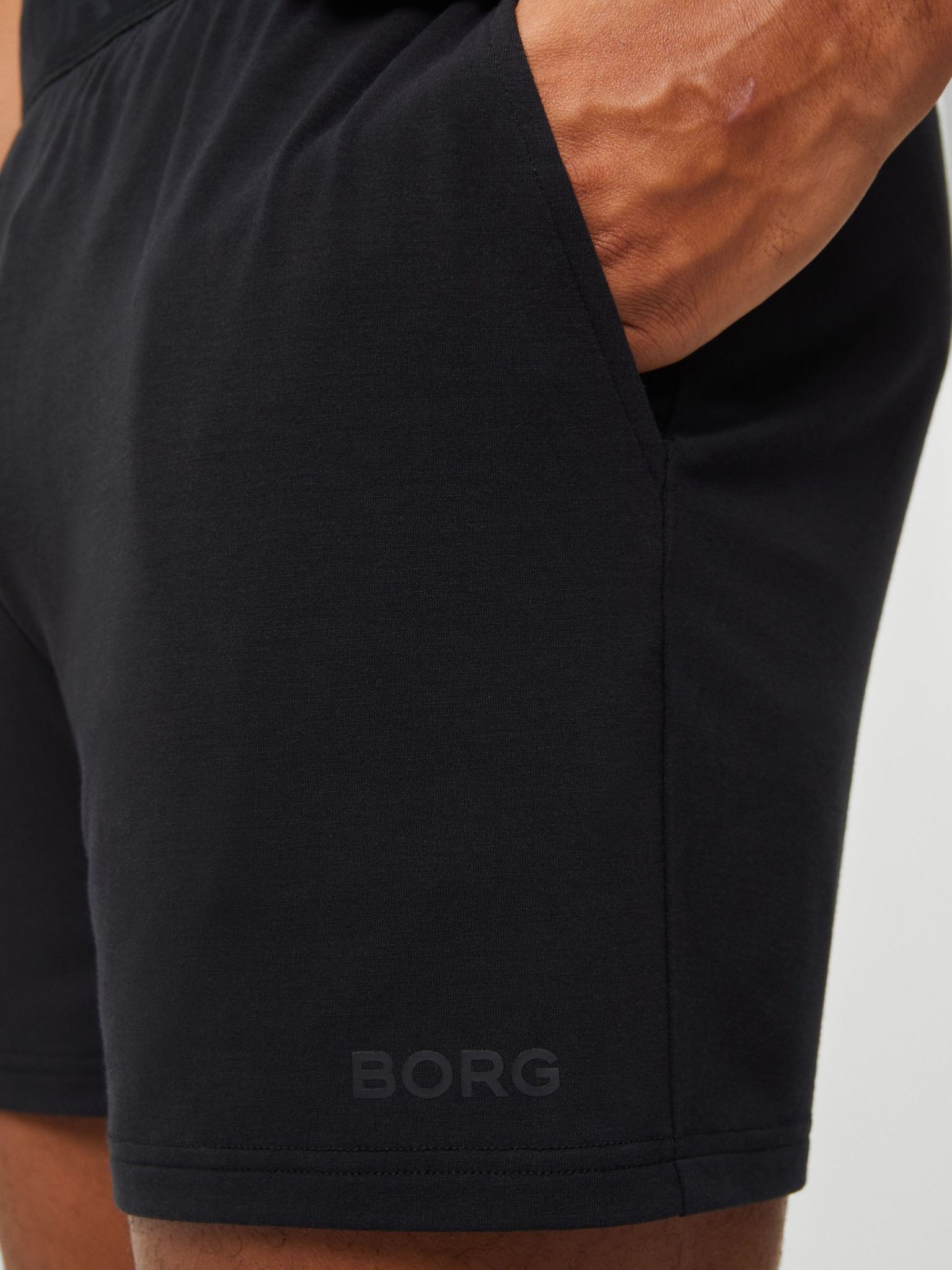 Bjorn Borg Lyocell Blend Shorts, heren broek kort, zwart