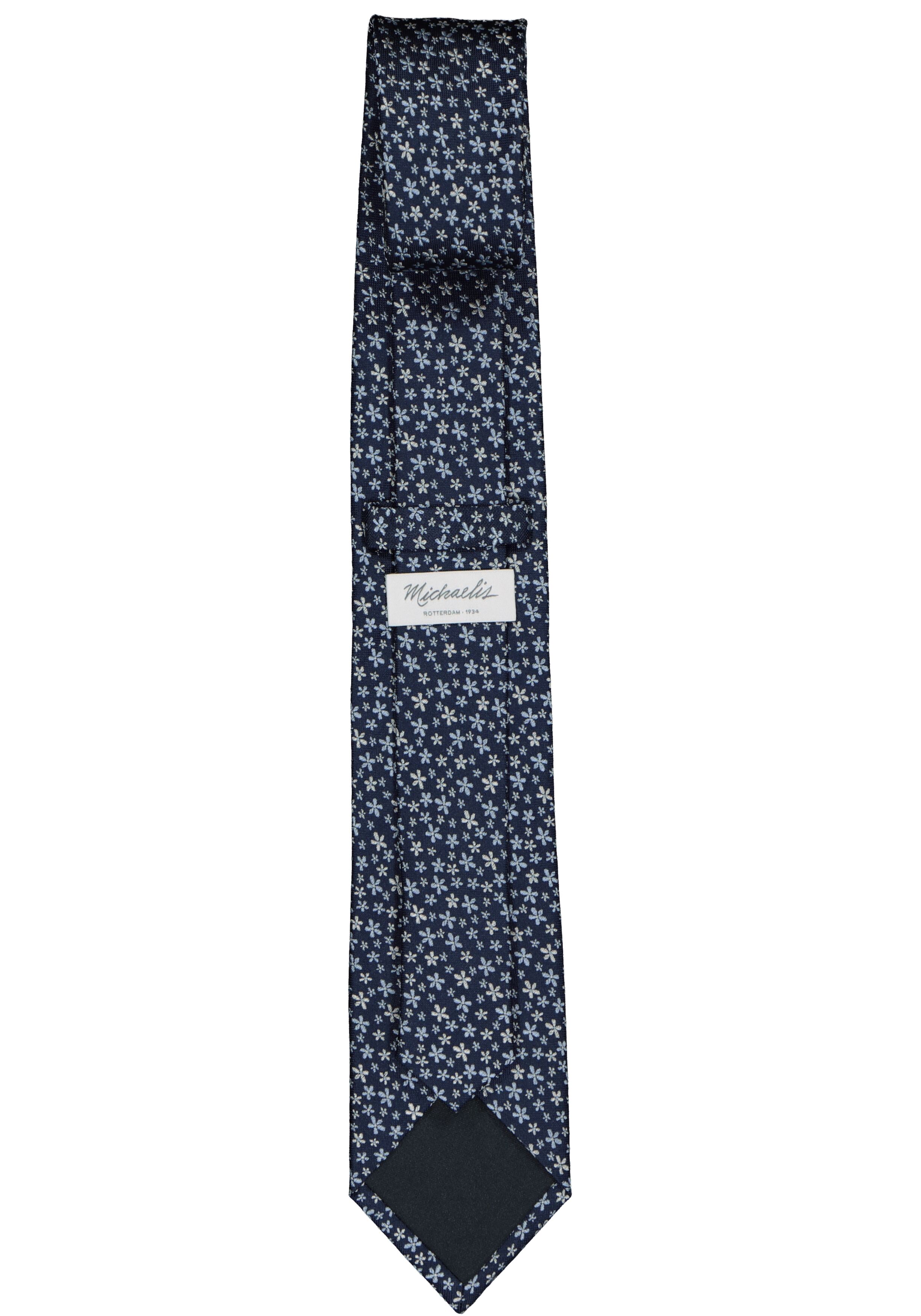 Michaelis  stropdas, blauw dessin