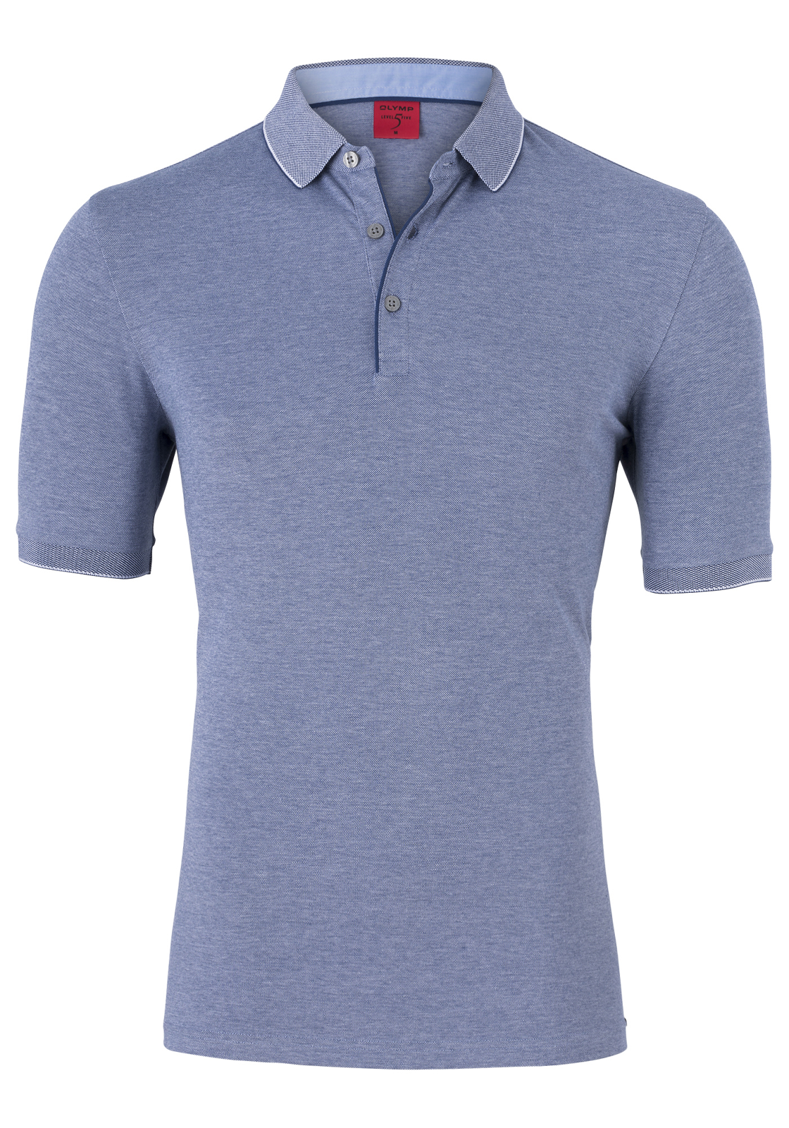 olymp_polo54307214-01 OLYMP Level 5 body fit poloshirt, stretch, navy melange