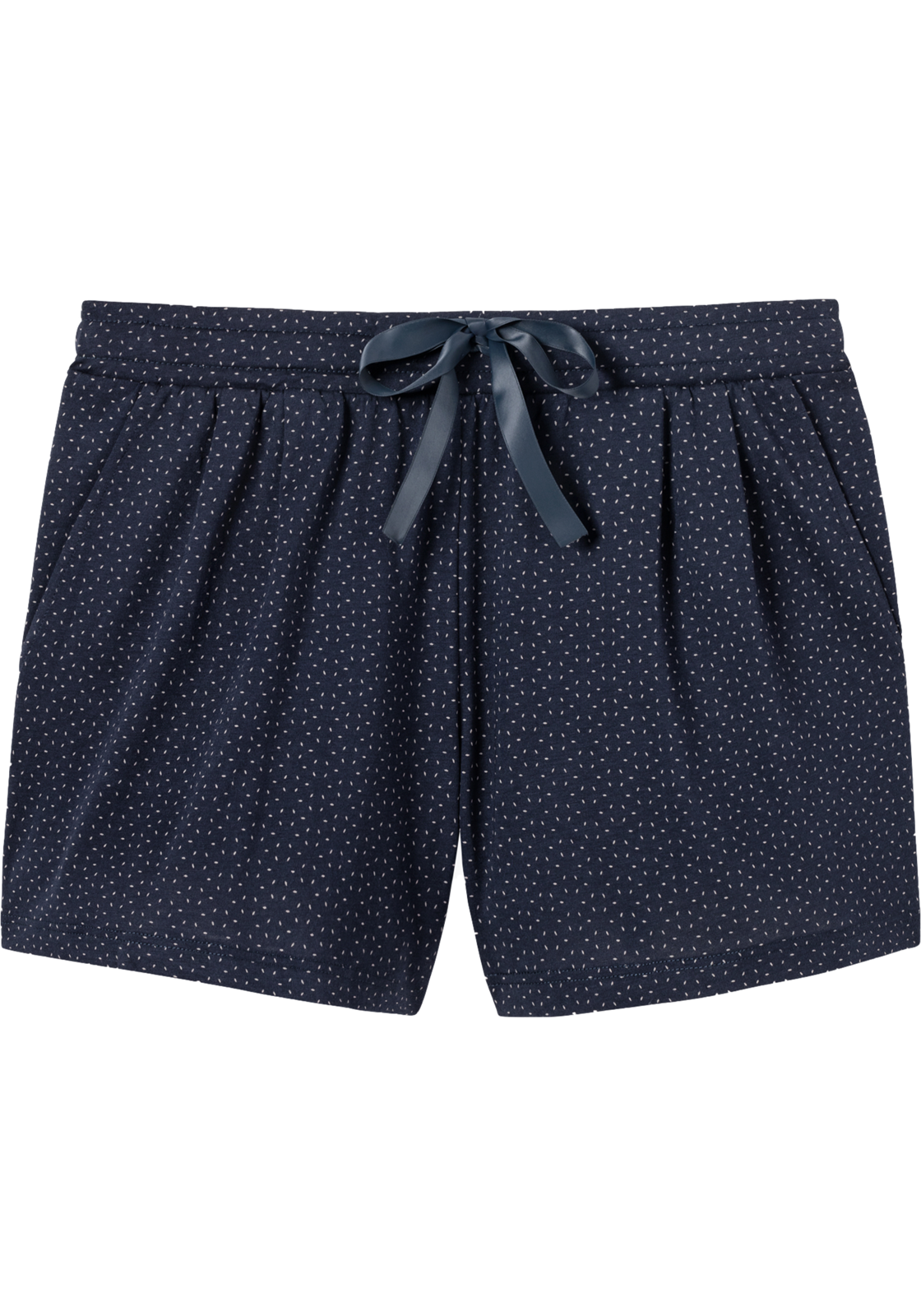 1-4007065189837-schiesser-dames-shorts_HR SCHIESSER dames Mix+Relax lounge broek, korte pijpen, dun, donkerblauw mini dessin