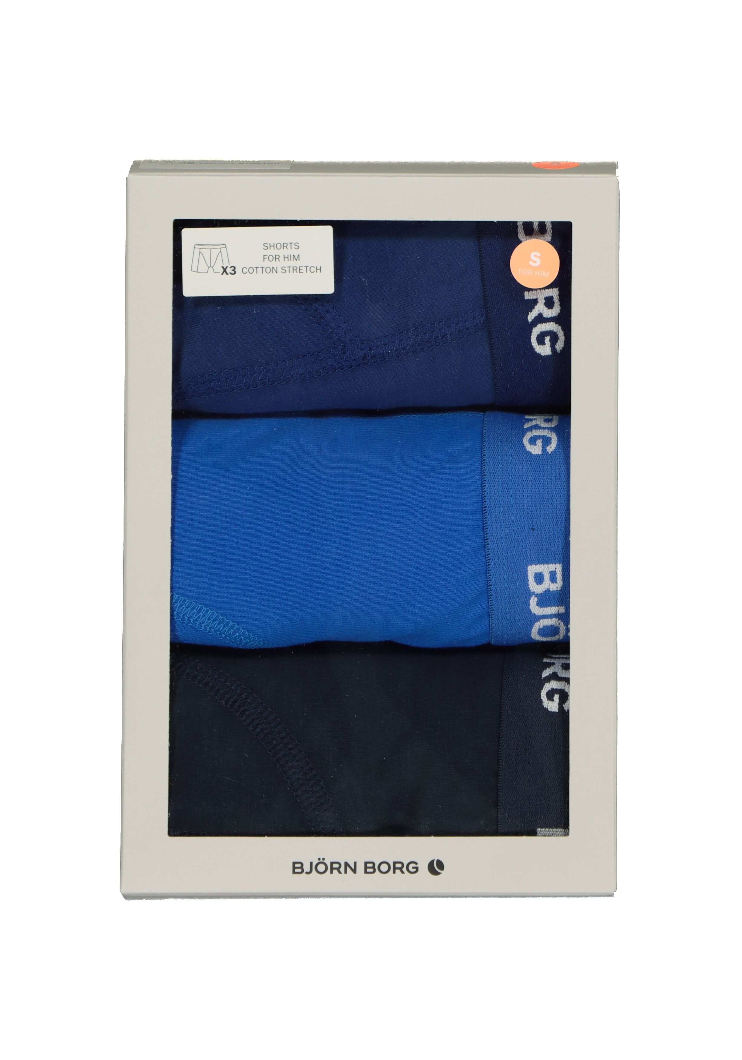 Bjorn Borg boxershorts Essential (3-pack), heren boxers normale lengte, drie tinten blauw