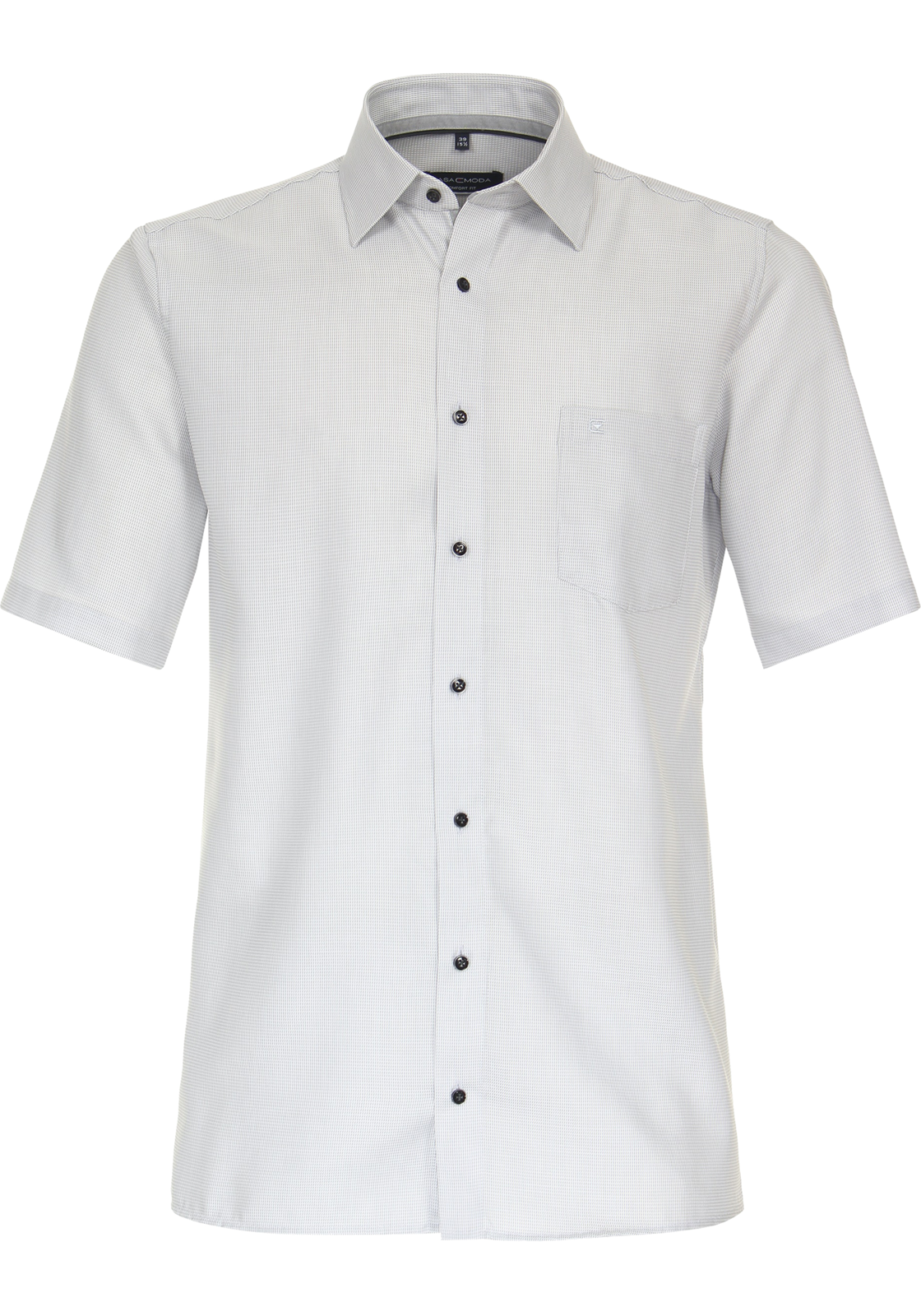 CASA MODA comfort fit overhemd, korte mouw, dobby, grijs CASA MODA comfort fit overhemd, korte mouw, dobby, grijs