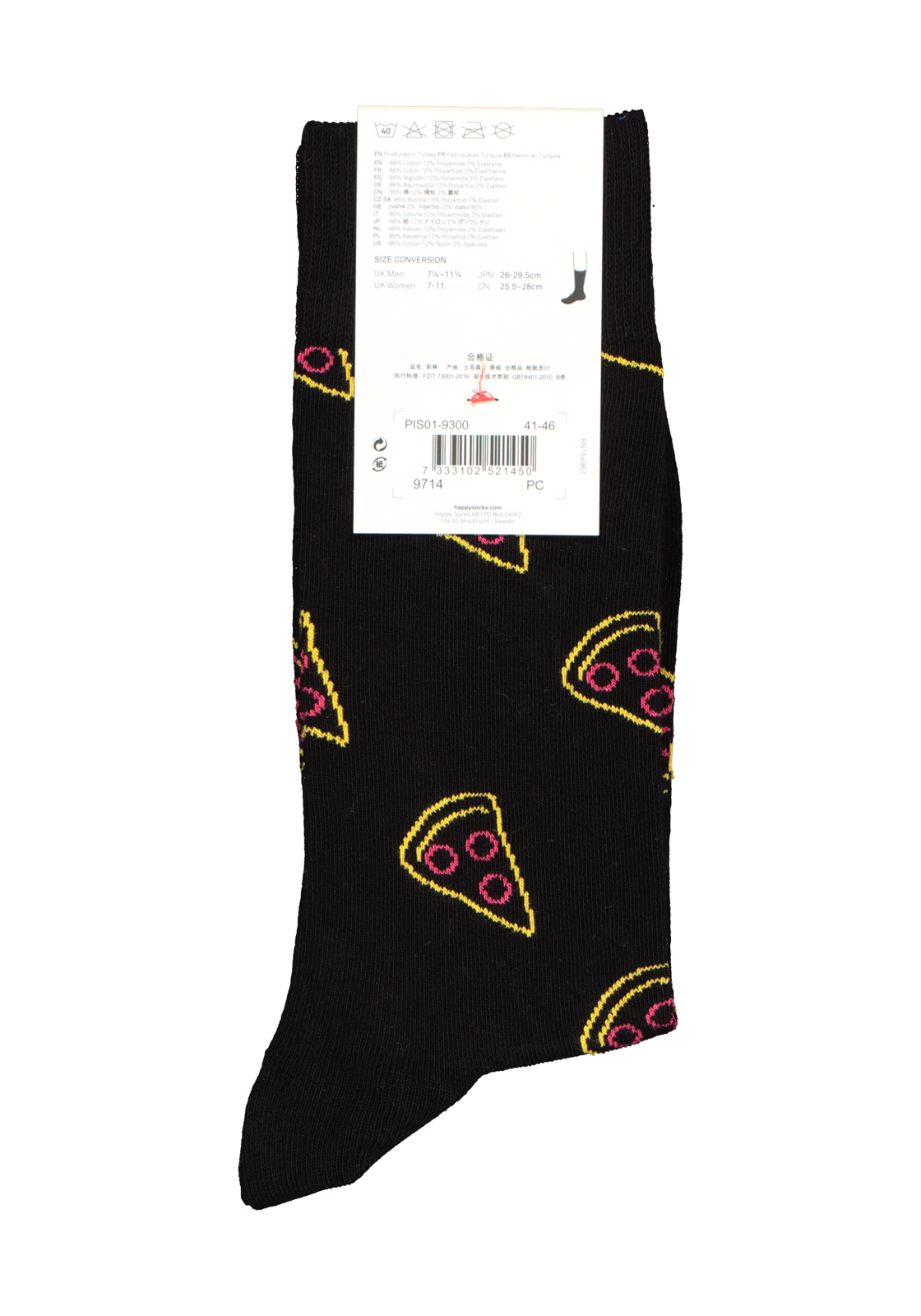 4-7333102521450_happy_socks_HR Happy Socks Pizza Slice Sock