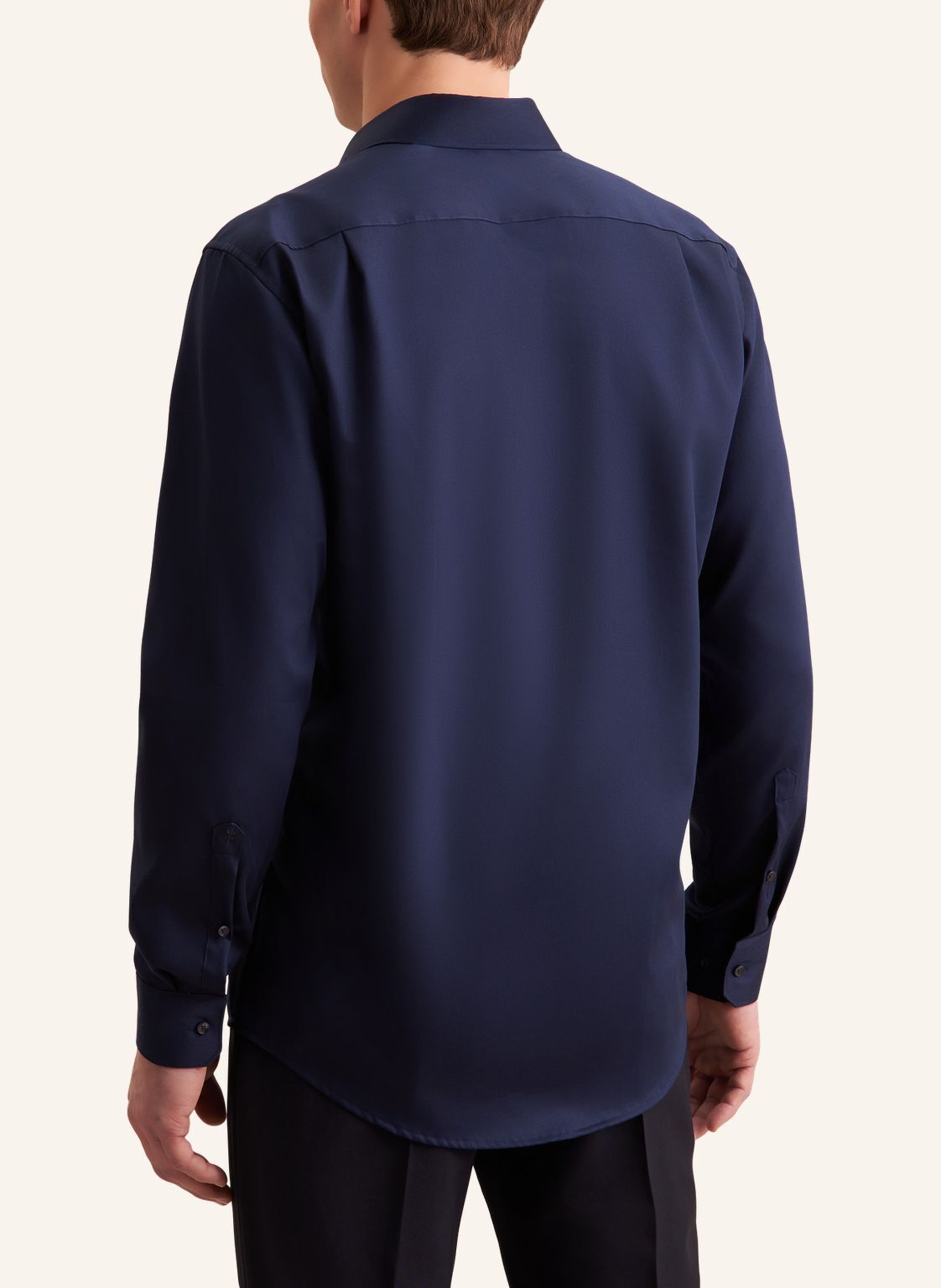 Seidensticker regular fit overhemd, popeline, blauw