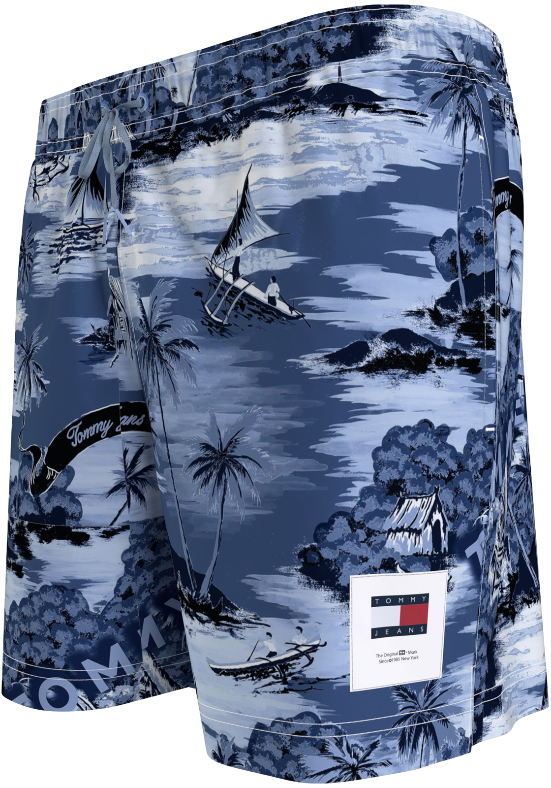 image-1php_kopie-04 Tommy Hilfiger Medium Drawstring swimshort, heren zwembroek, blauw