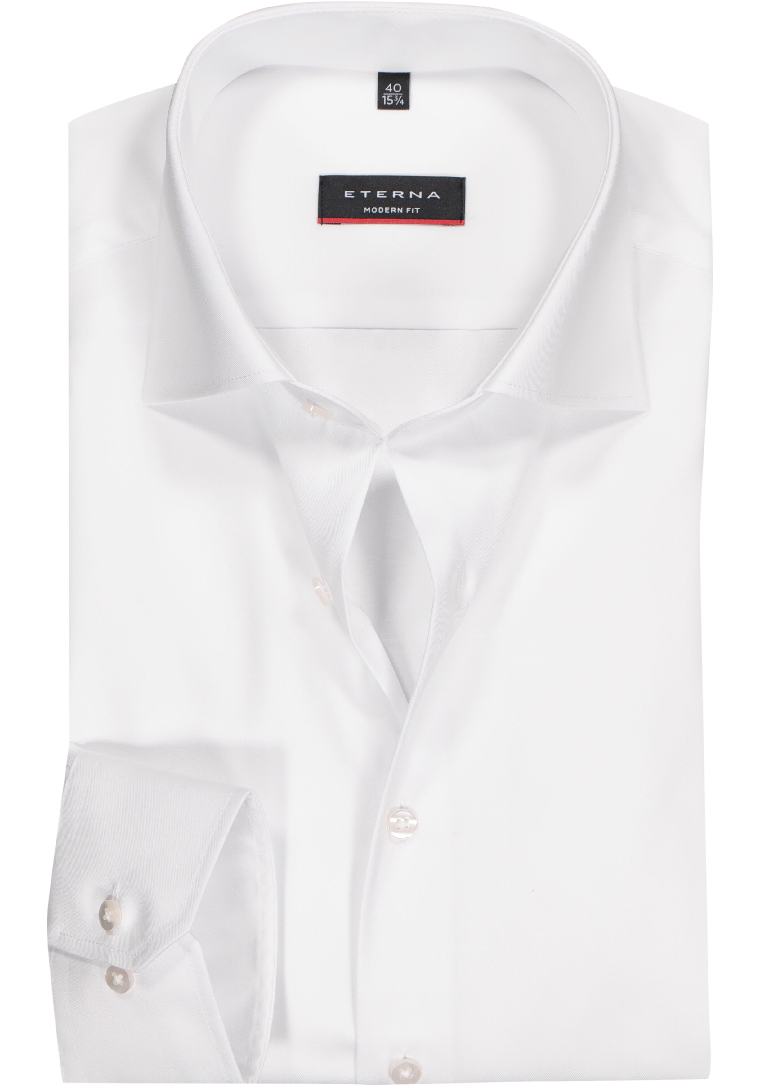 ETERNA modern fit overhemd, mouwlengte 72 cm, niet doorschijnend twill heren overhemd, wit