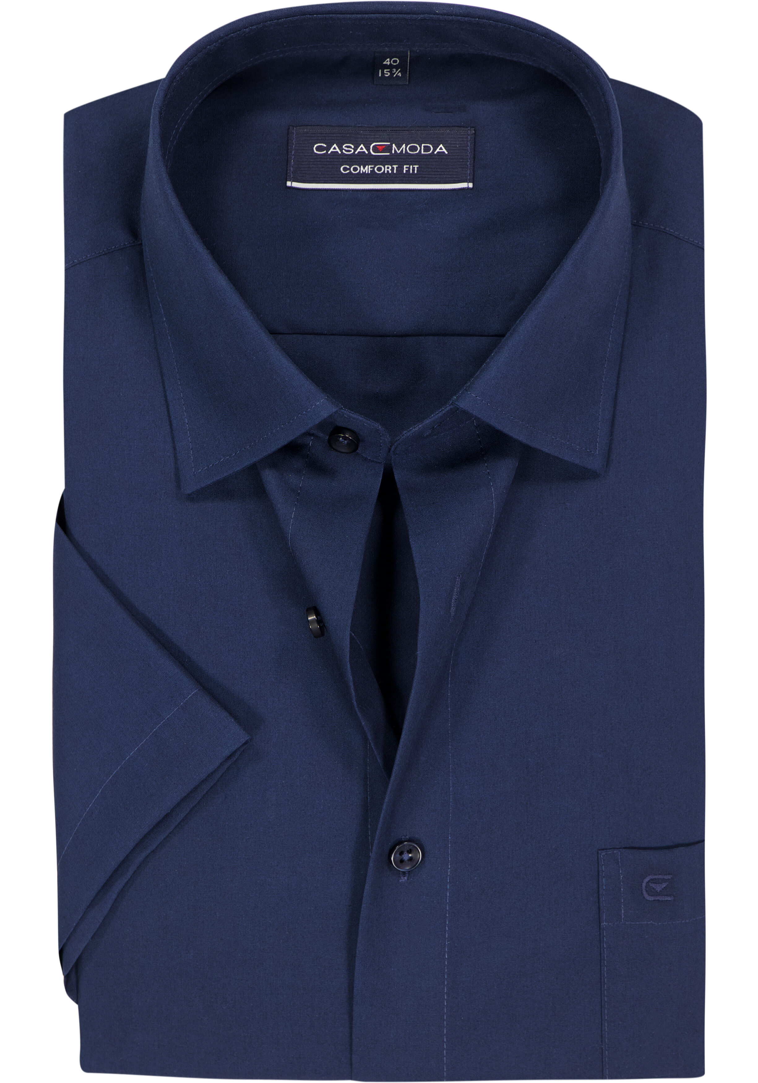 CASA MODA comfort fit overhemd, korte mouw, donkerblauw