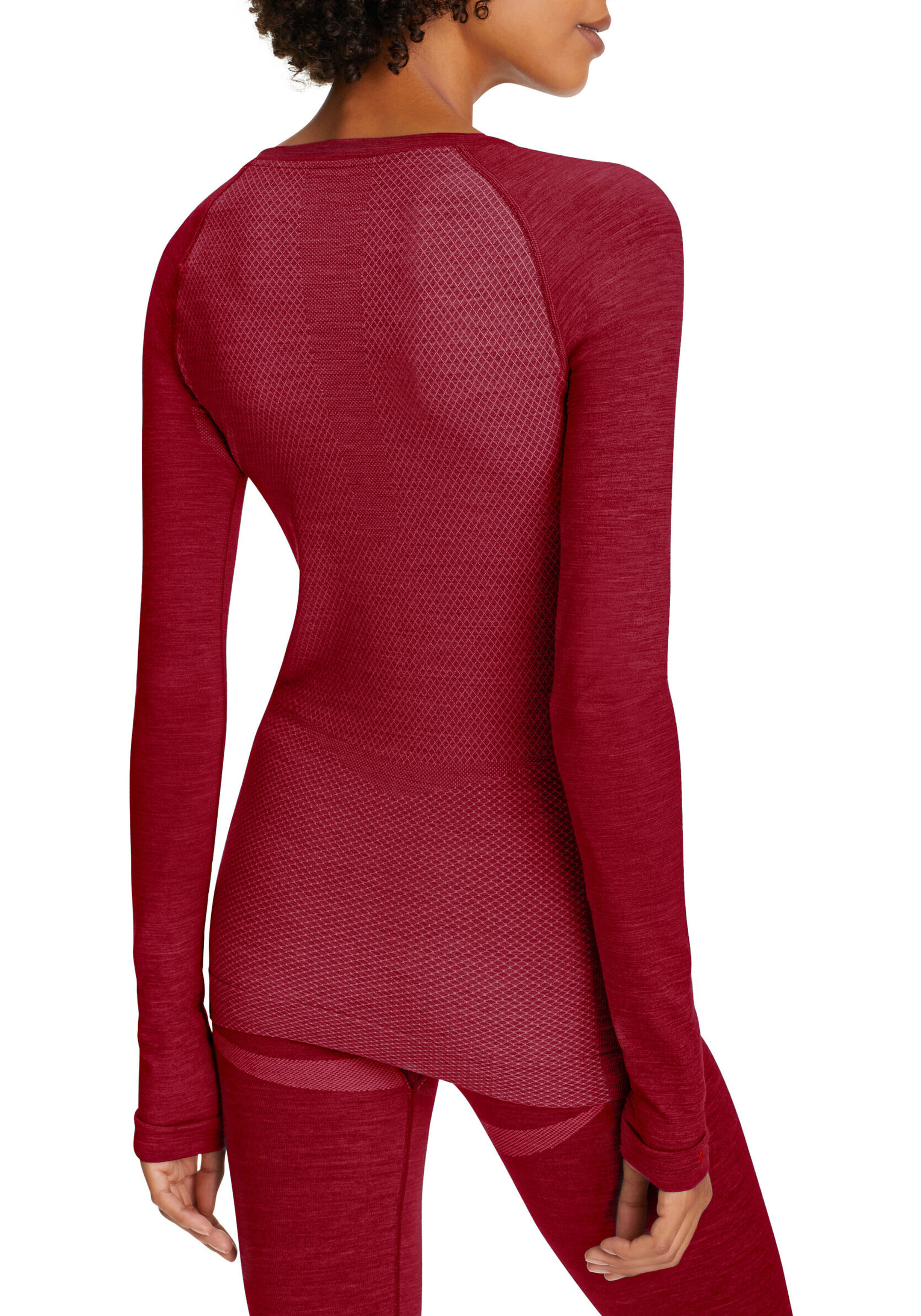 FALKE dames shirt met lange mouw Wool-Tech Light, thermoshirt, rood (red)
