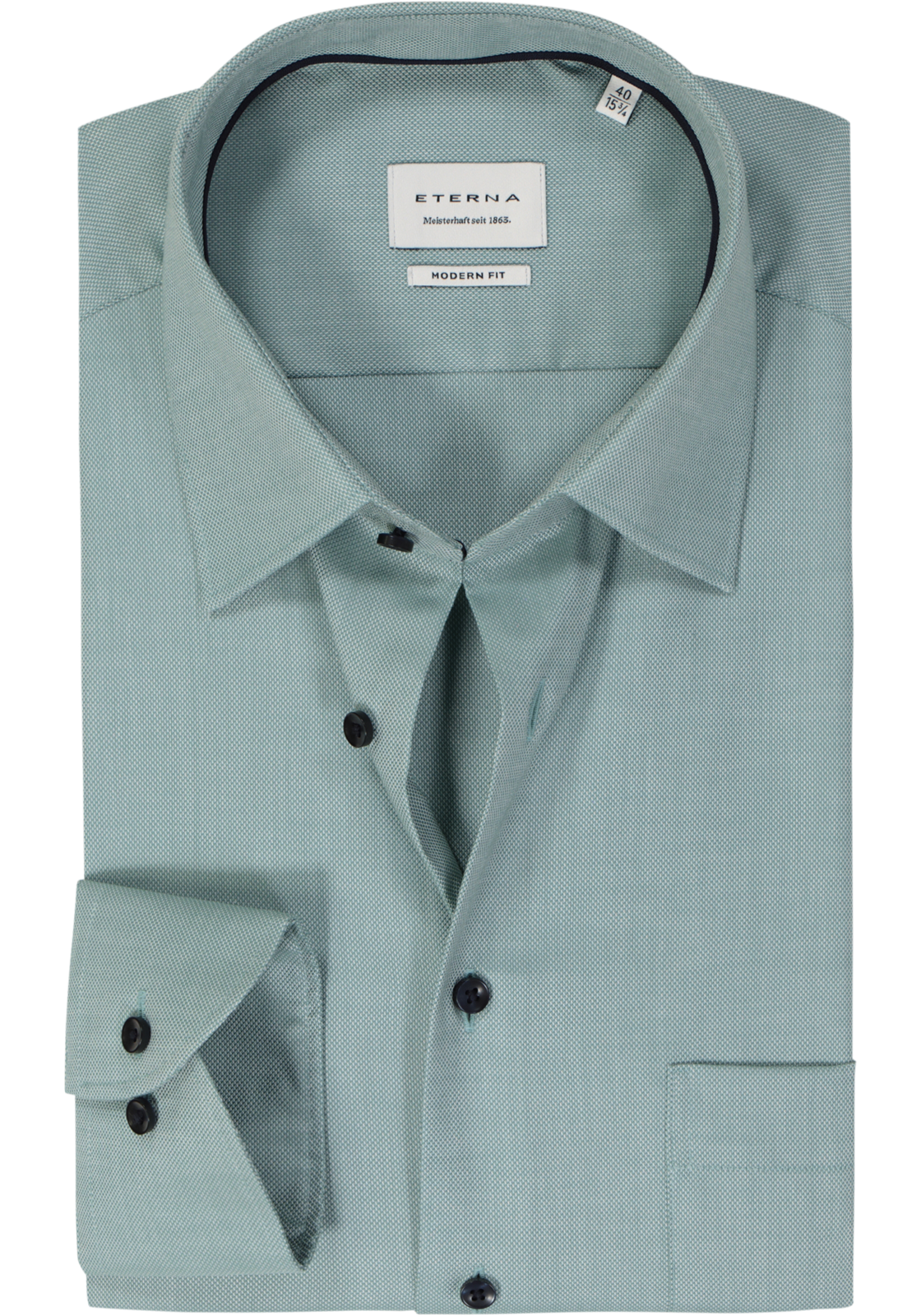 ETERNA modern fit overhemd, natte, groen ETERNA modern fit overhemd, natte, groen