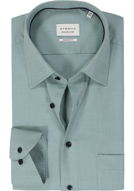 ETERNA modern fit overhemd, natte, groen ETERNA modern fit overhemd, natte, groen