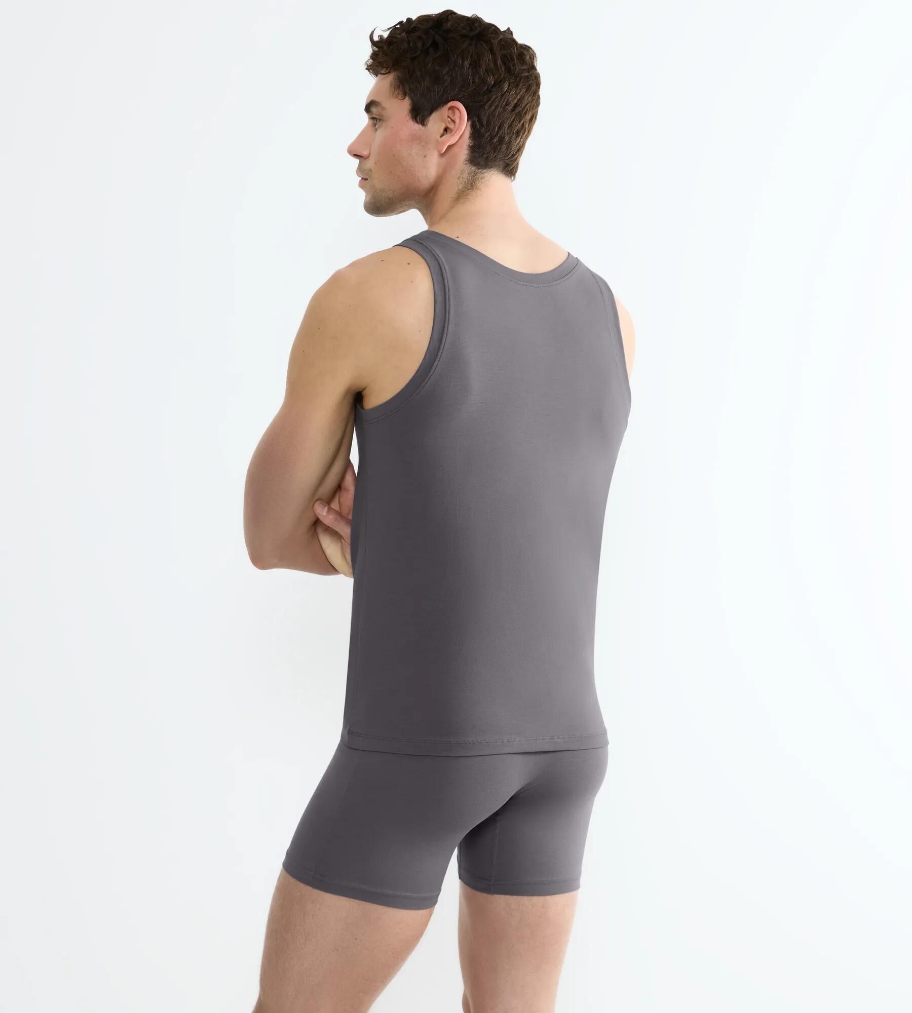 Sloggi Men SLG Base Tank Top, heren mouwloos T-shirt (1-pack), middengrijs