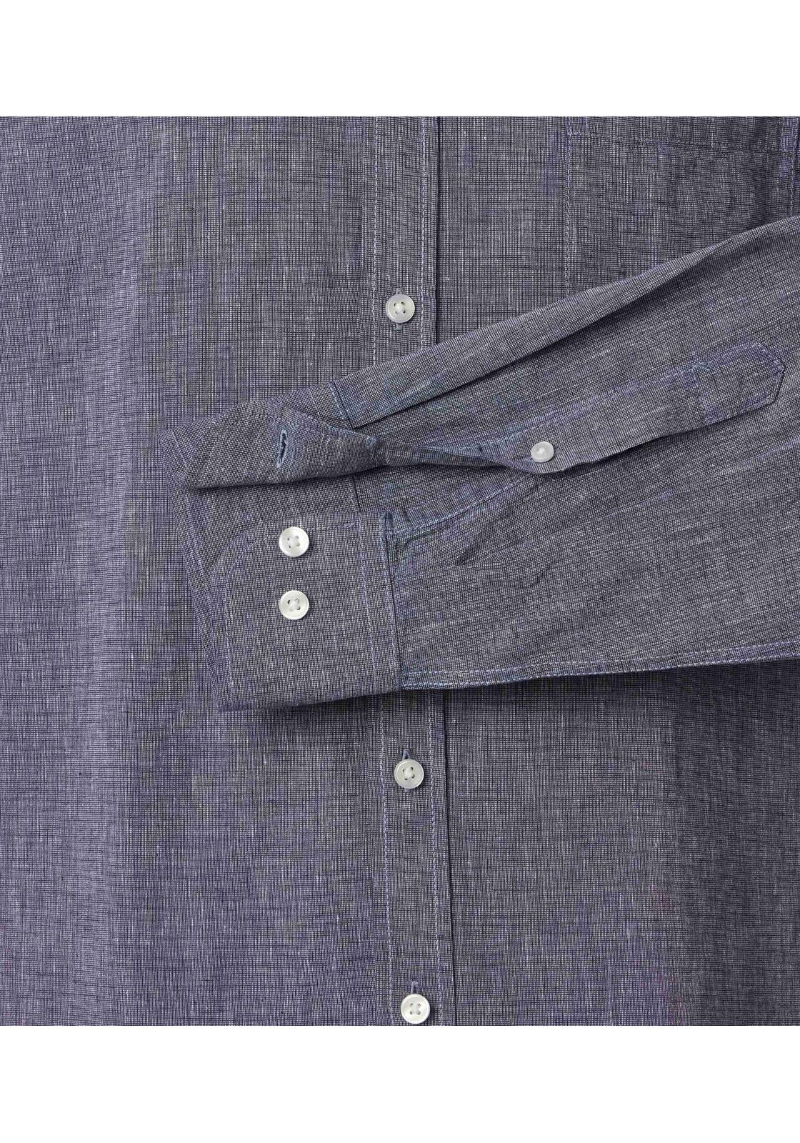 CASA MODA Sport casual fit overhemd, structuur, donkerblauw