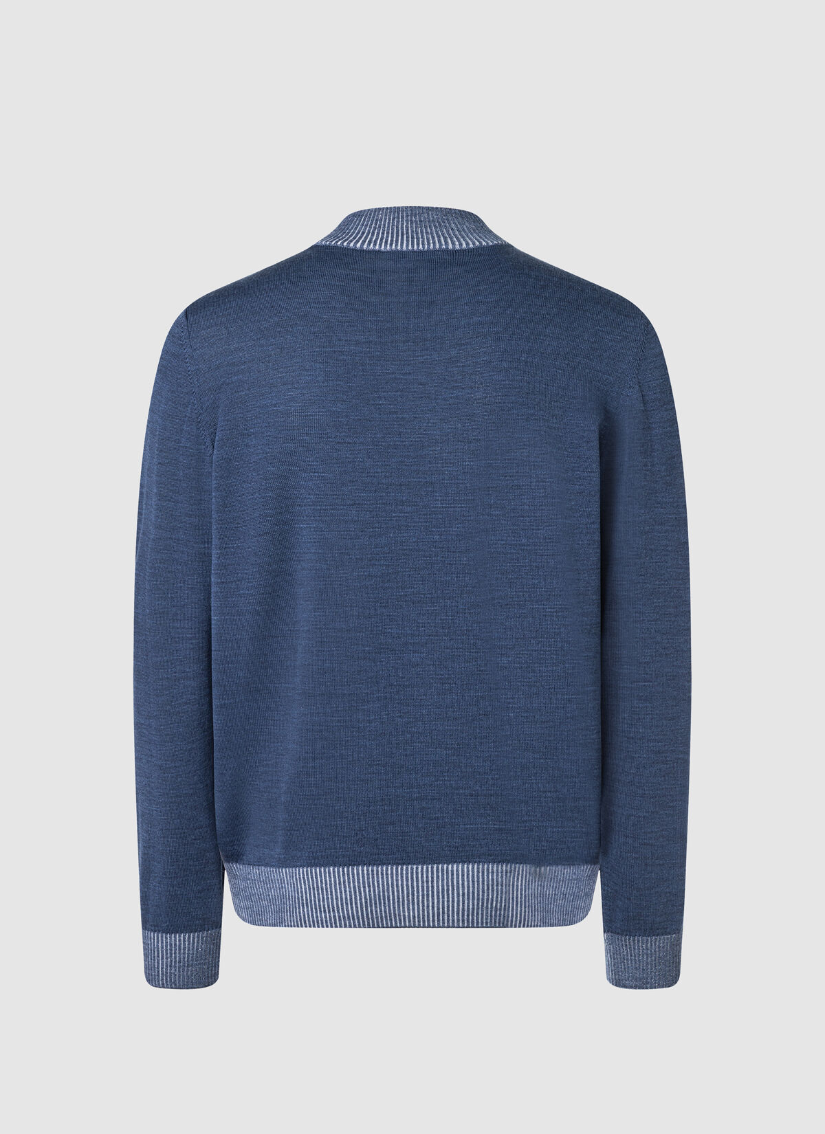 MAERZ Regular Fit heren vest met rits wol, middenblauw