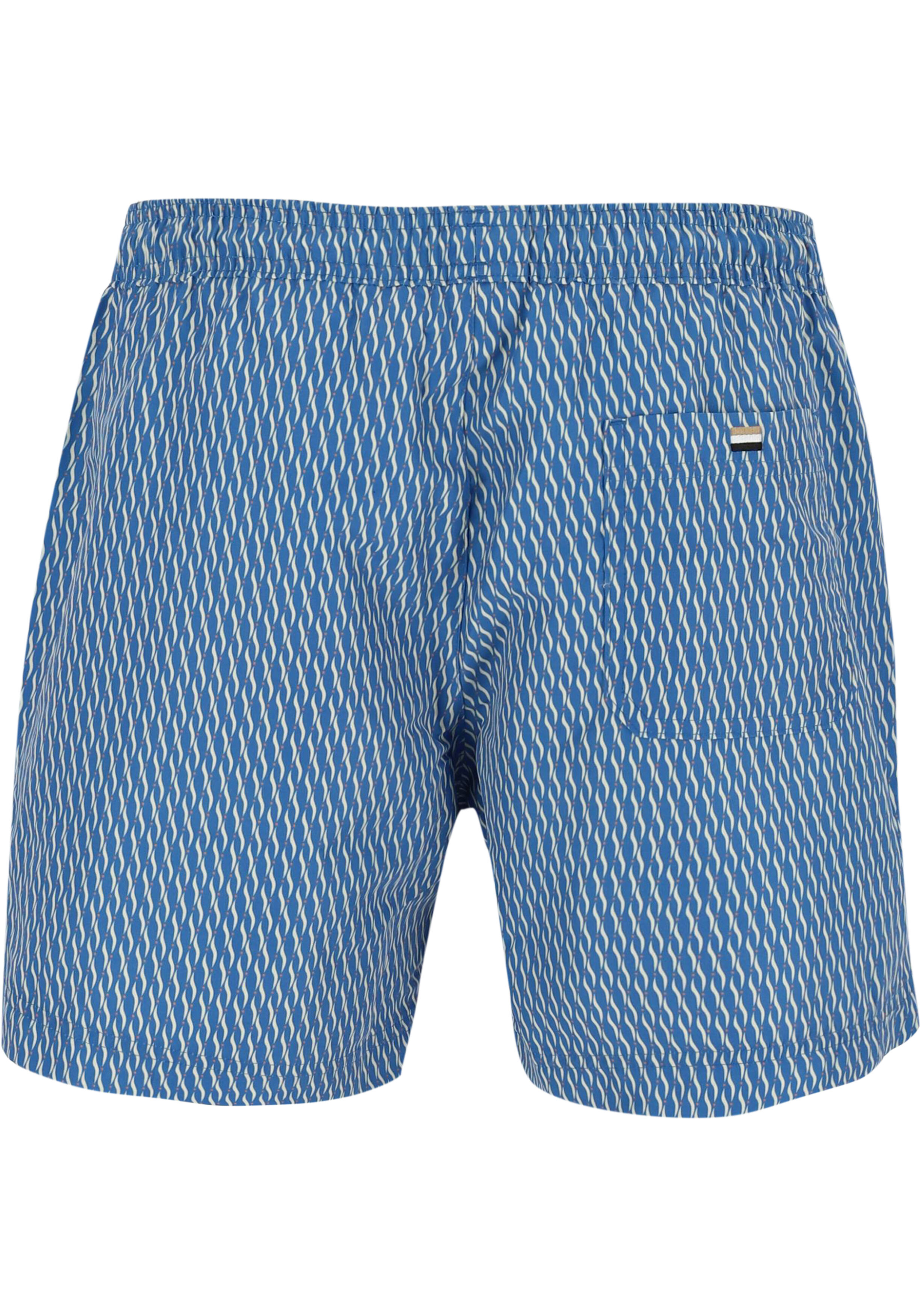 HUGO BOSS Vibe swim shorts, heren zwembroek, kobalt blauw dessin