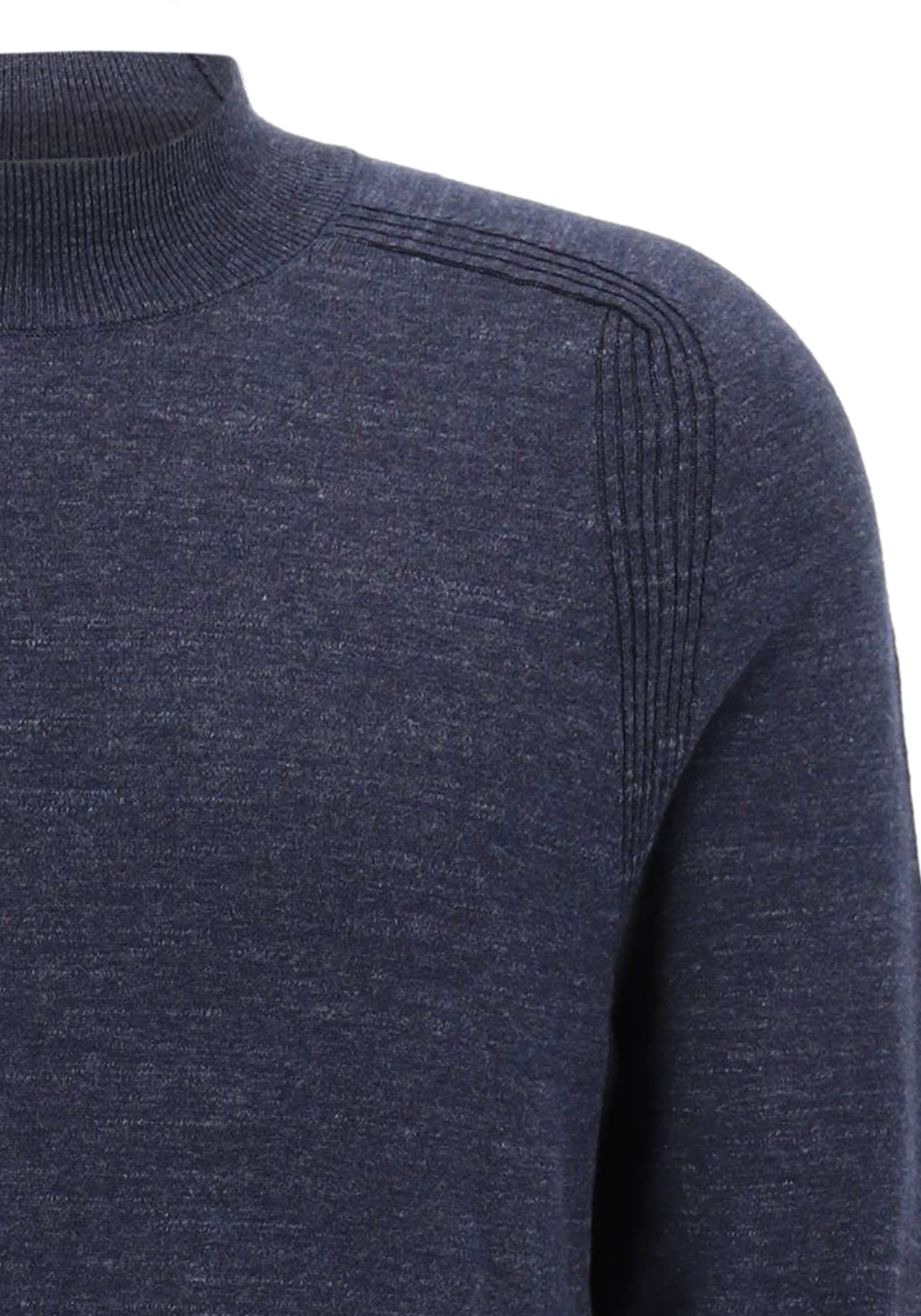 OLYMP modern fit trui katoen, turtleneck, marine blauw melange OLYMP modern fit trui katoen, turtleneck, marine blauw melange