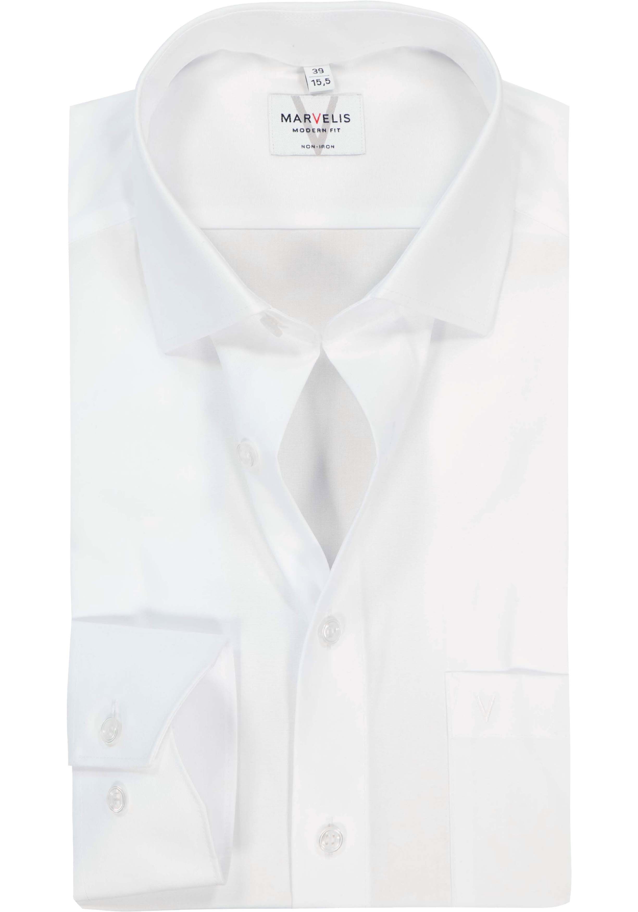 MARVELIS modern fit overhemd, mouwlengte 7, wit