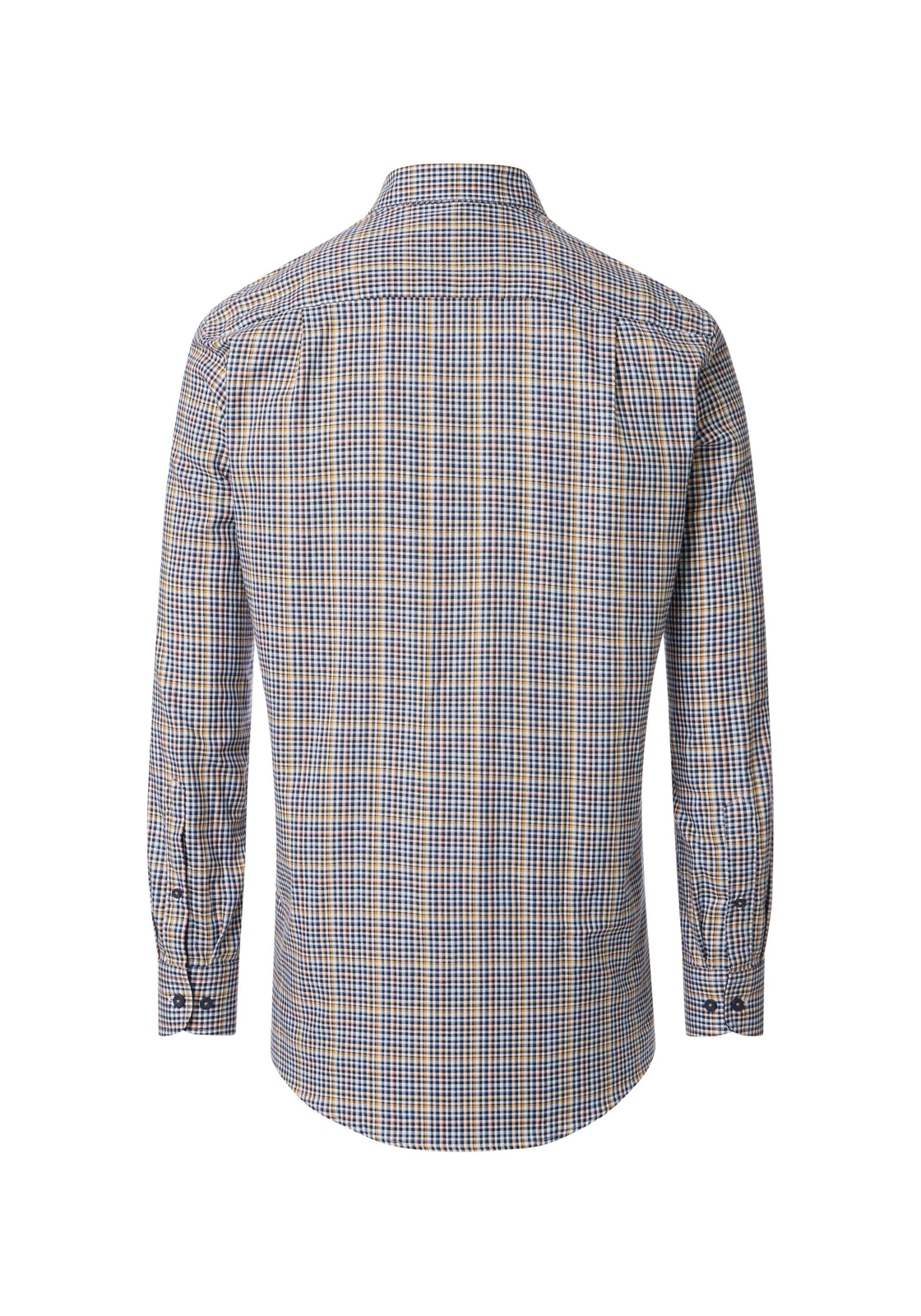 Redmond comfort fit overhemd, Oxford, blauw, wit en geel geruit Redmond comfort fit overhemd, Oxford, blauw, wit en geel geruit