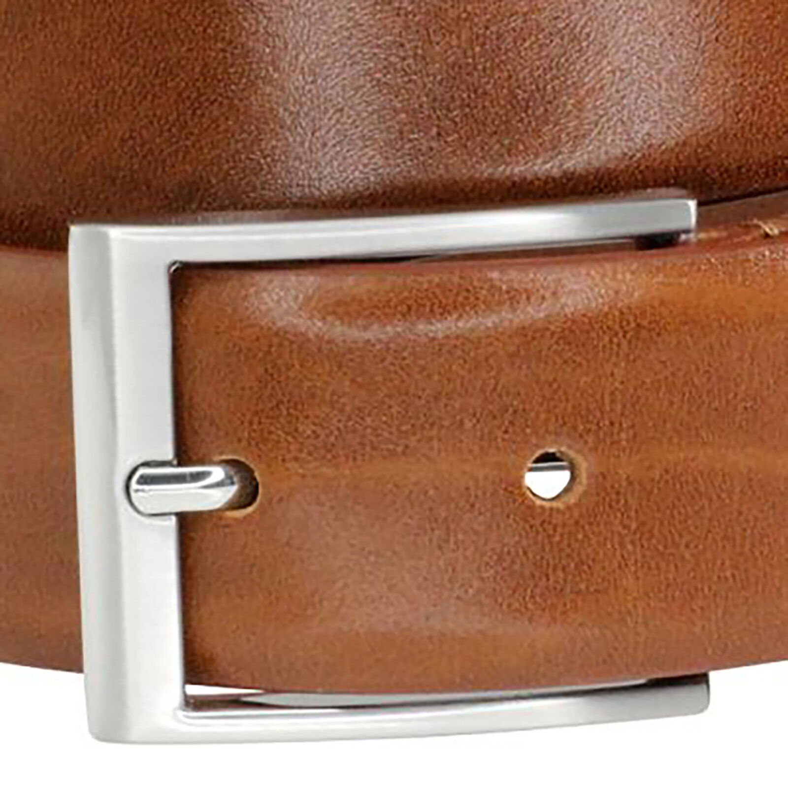 LINDENMANN leren heren riem, cognac