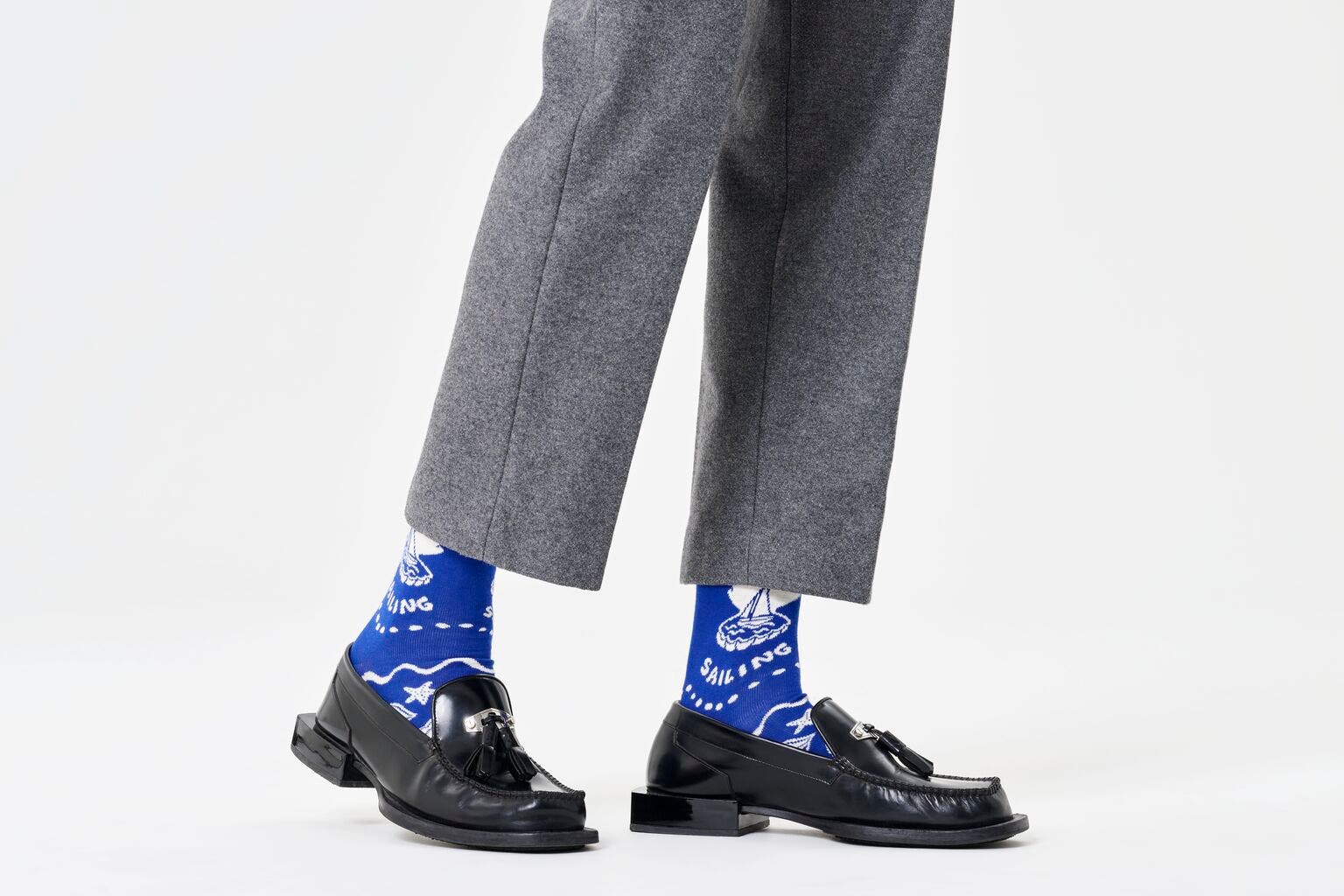 Happy Socks Smooth Sailing Sock, unisex sokken, blauw